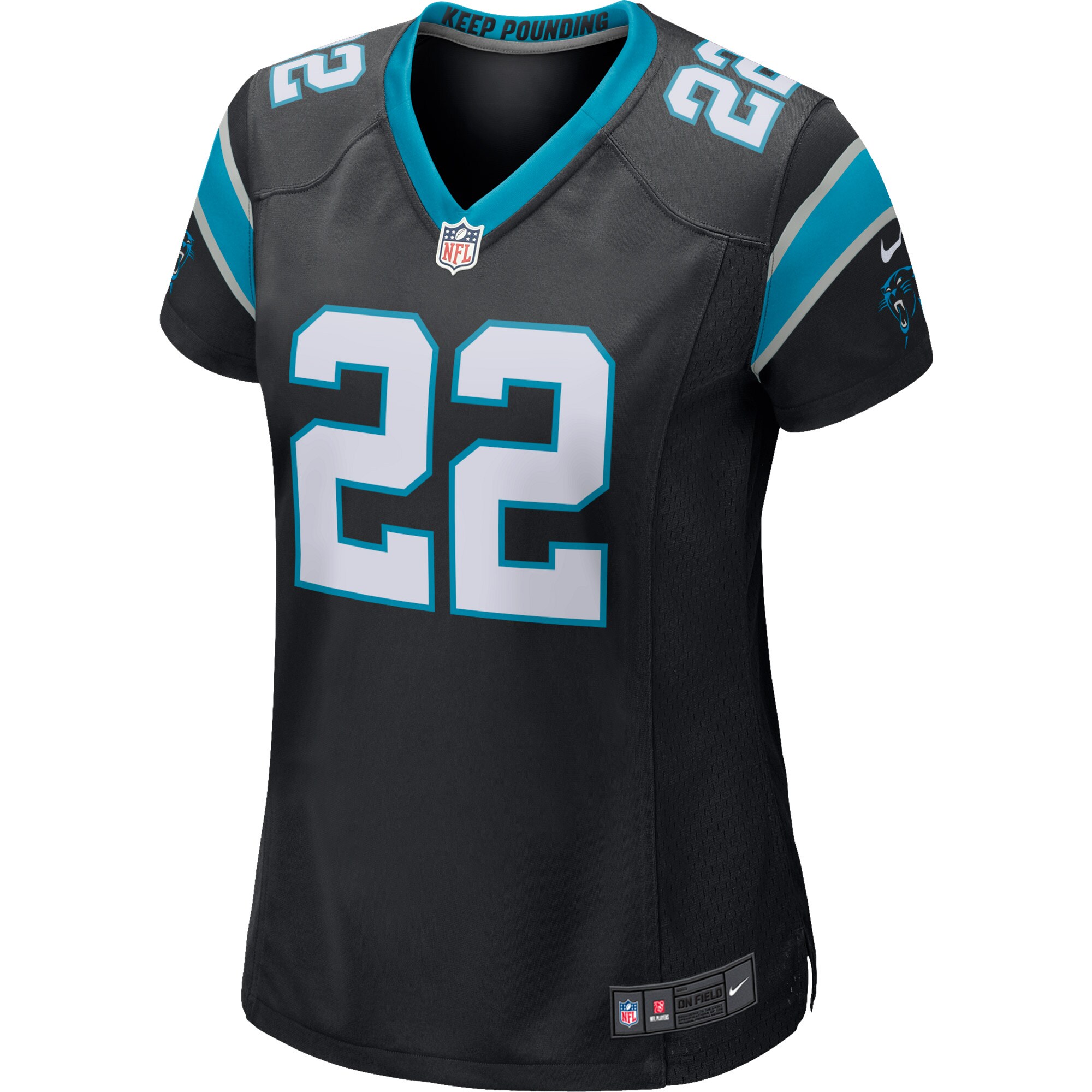 Christian McCaffrey Carolina Panthers  Women's Player Jersey - Black