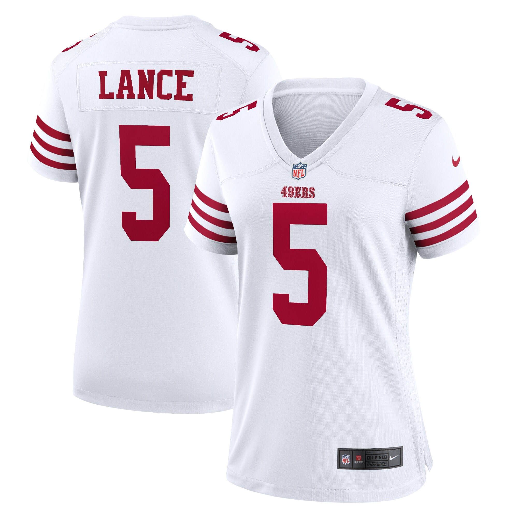 Trey Lance San Francisco 49ers  Women's Player Game Jersey - White