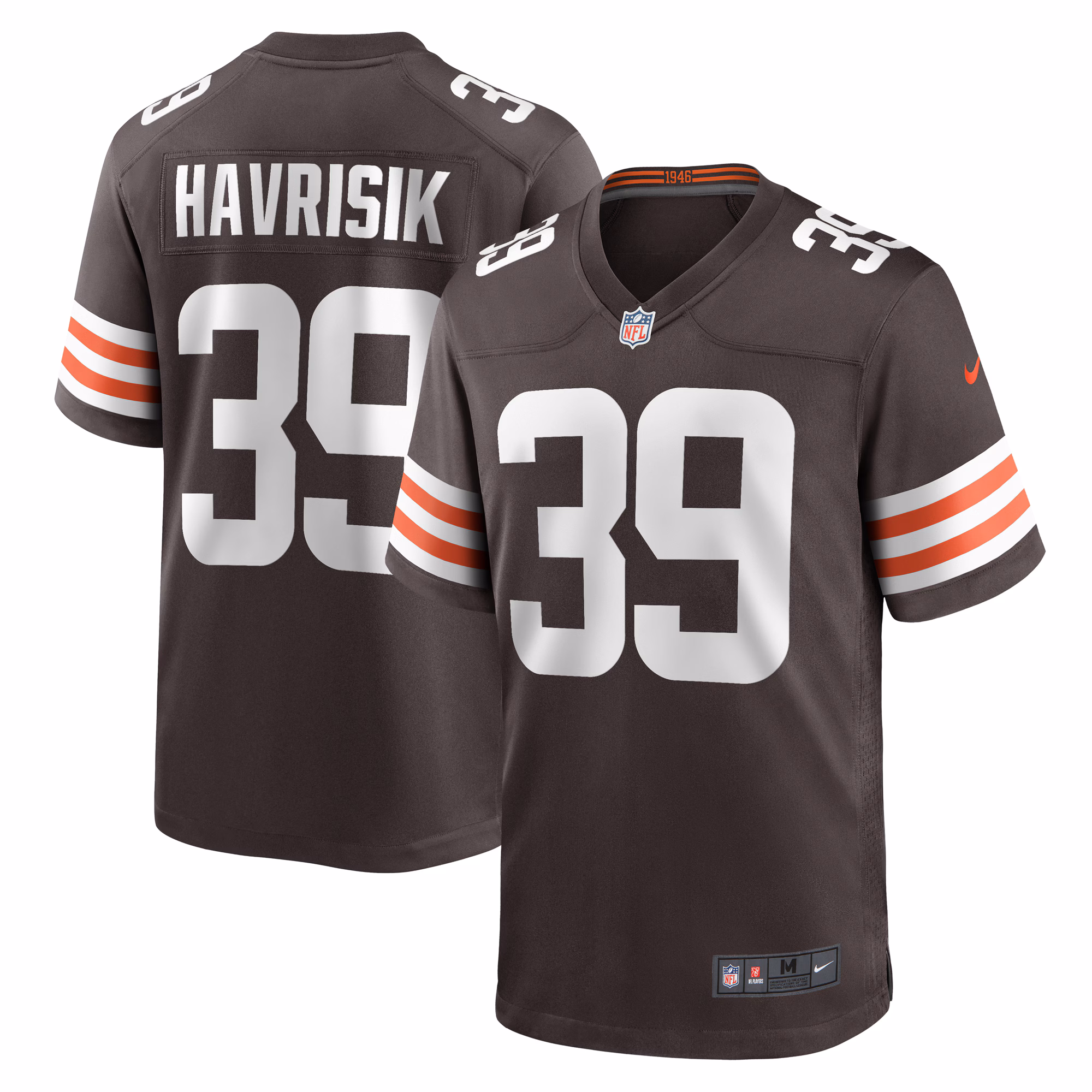 Lucas Havrisik Cleveland Browns Team Game Jersey -  Brown