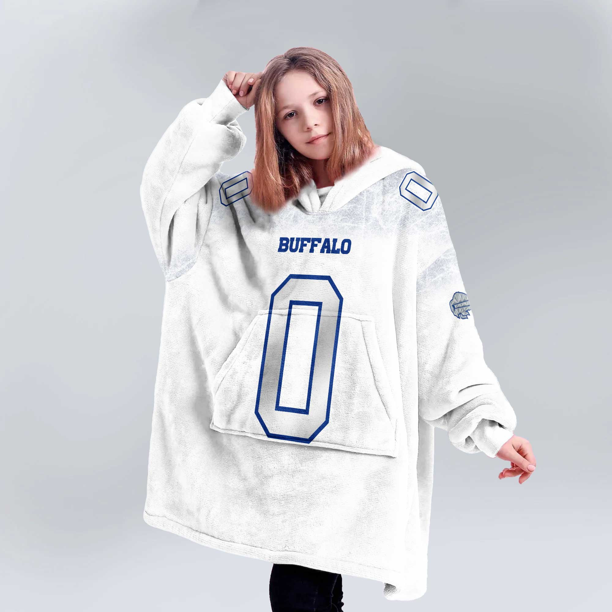 K.C 0 Buffalo Football Unisex Blanket Hoodie