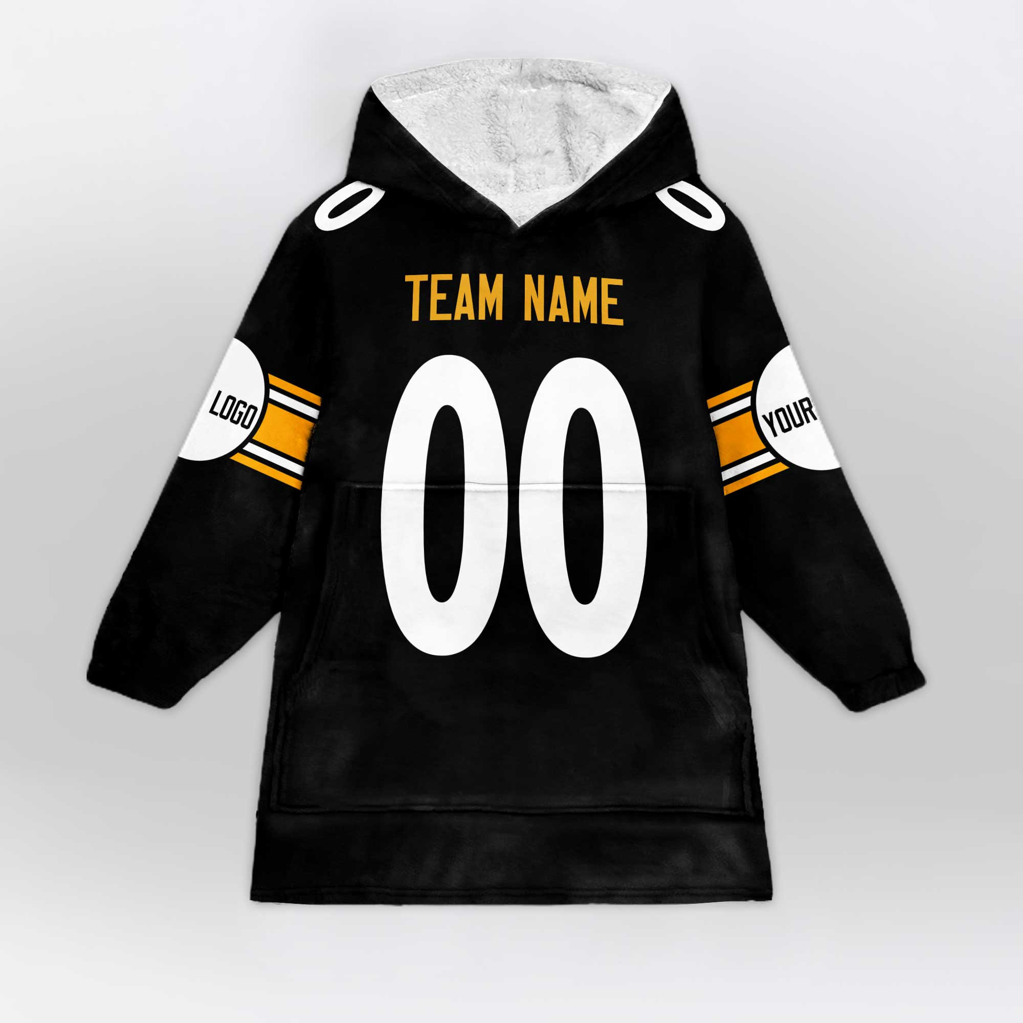 Adult Custom Blanket Hoodie Pittburgh Inspired Color