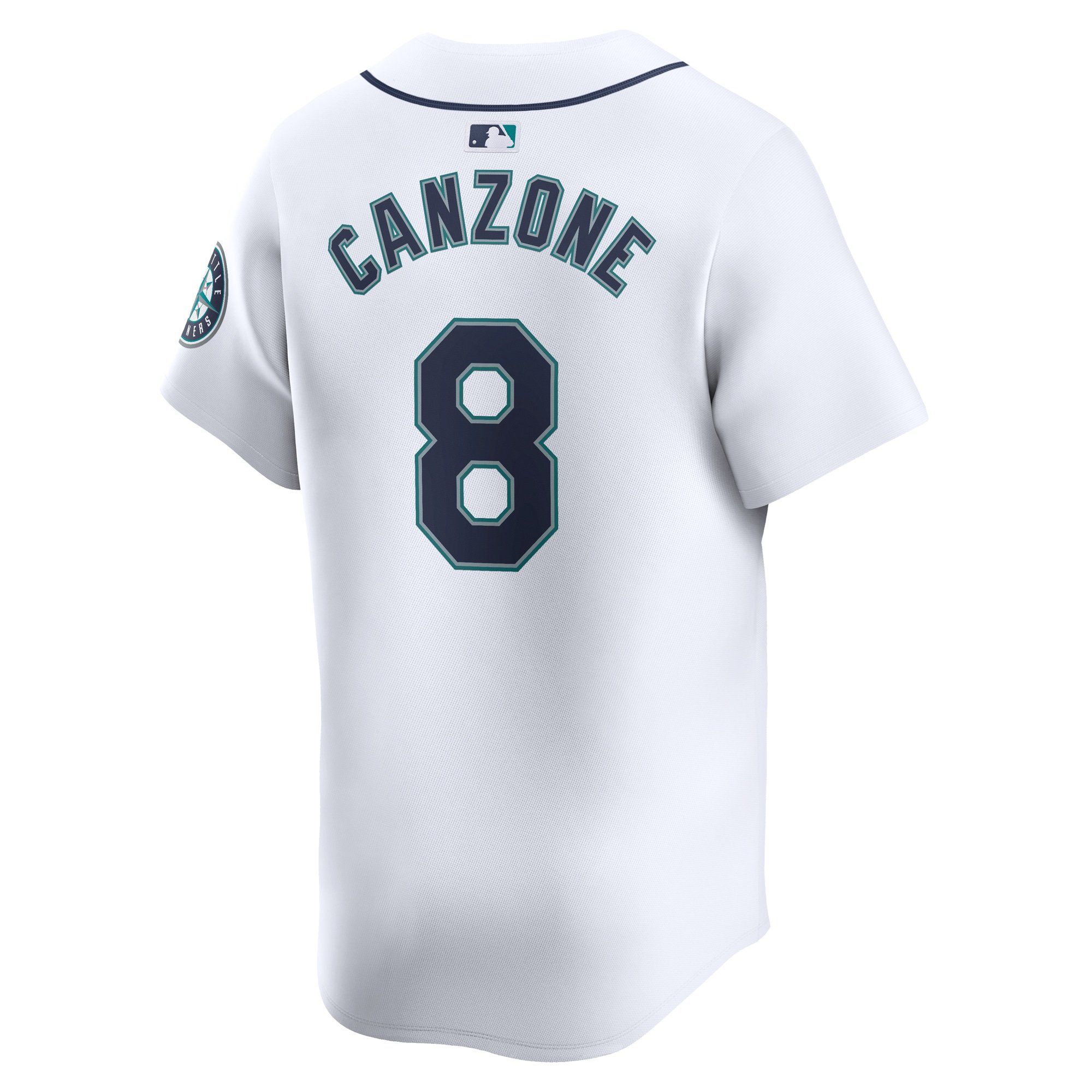 Men's Seattle Mariners Dominic Canzone  White Home Limited Player Jersey