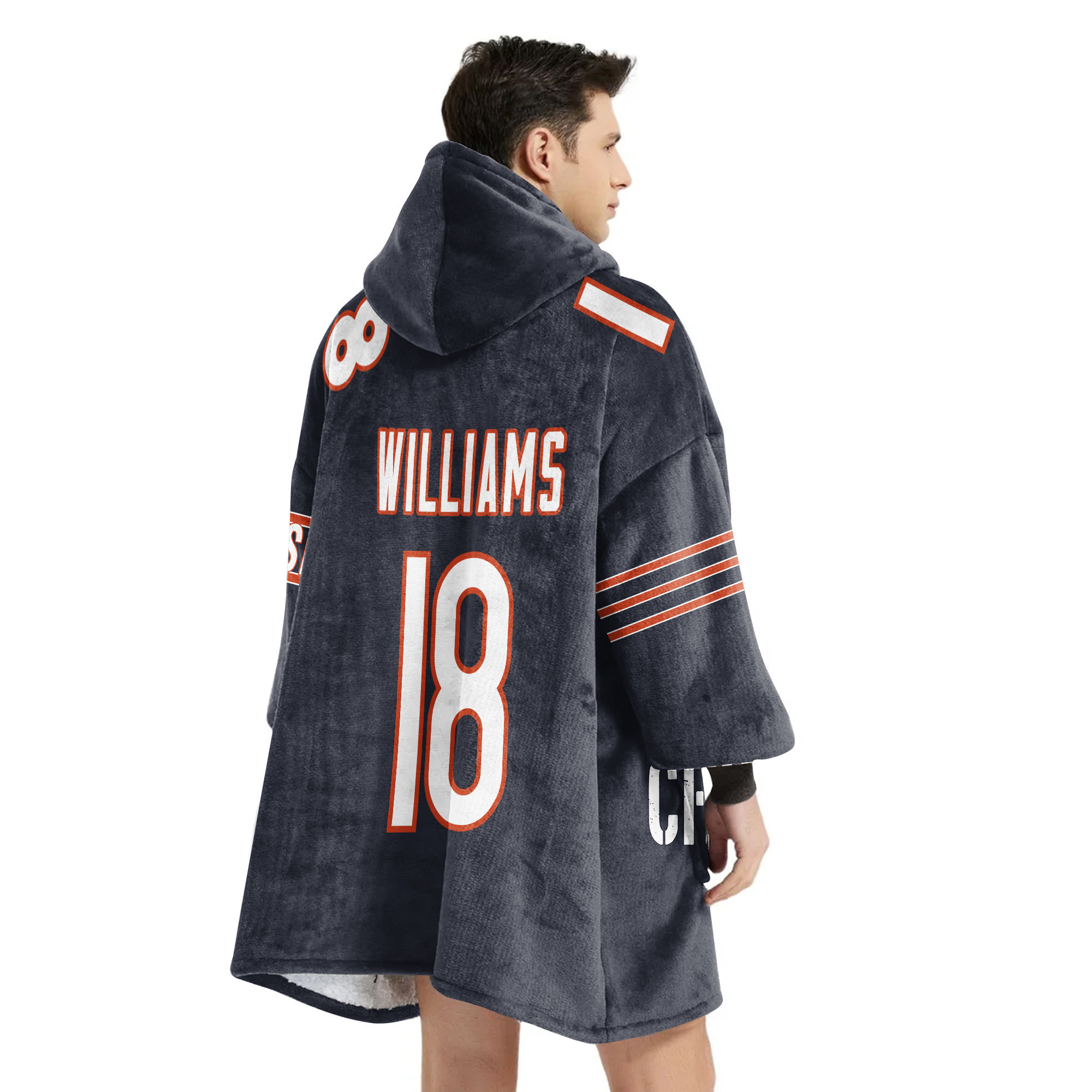 Adult Chicagoat CW 18 Chicago Football Unisex Blanket Hoodie
