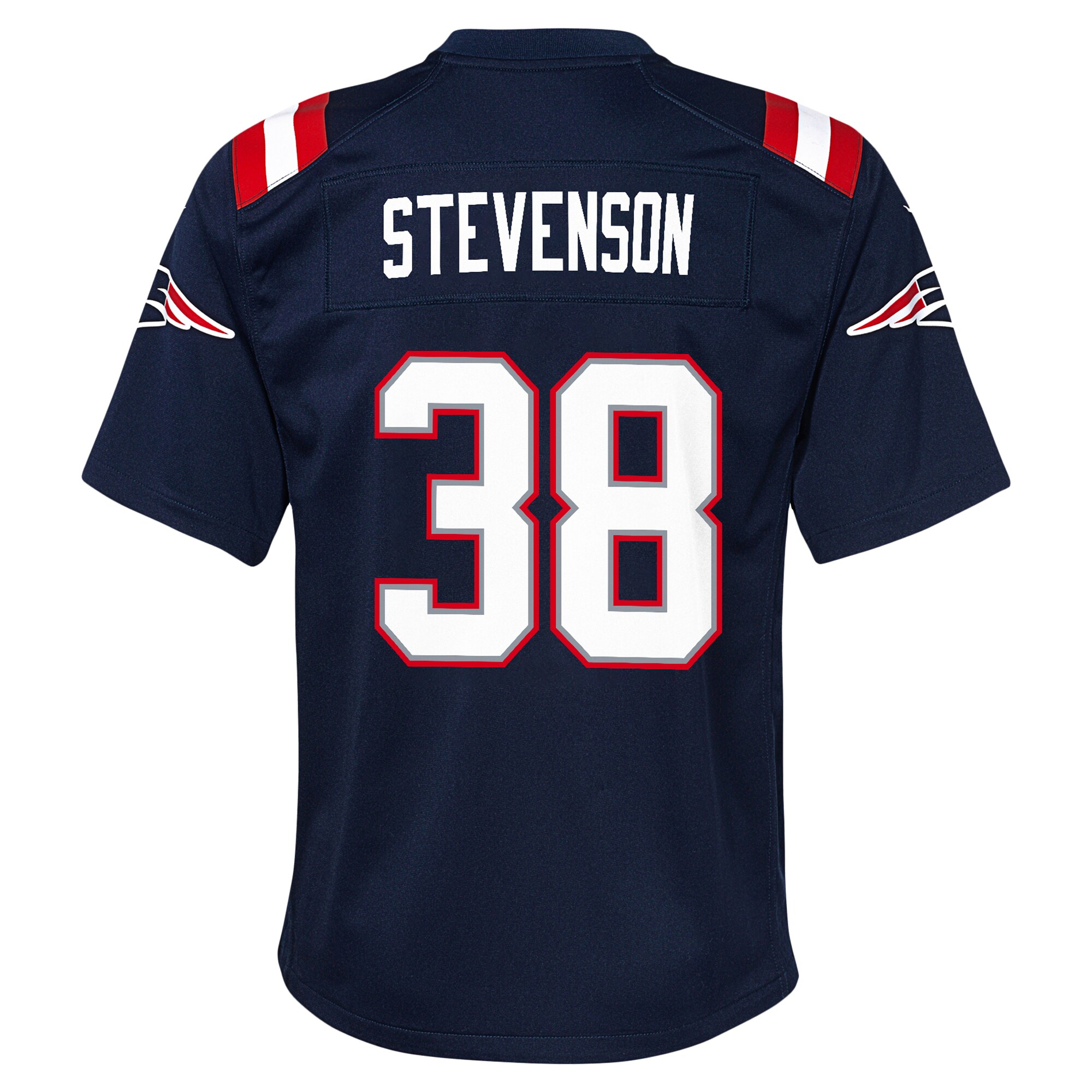 Rhamondre Stevenson New England Patriots Youth Team Player Game Jersey - Navy