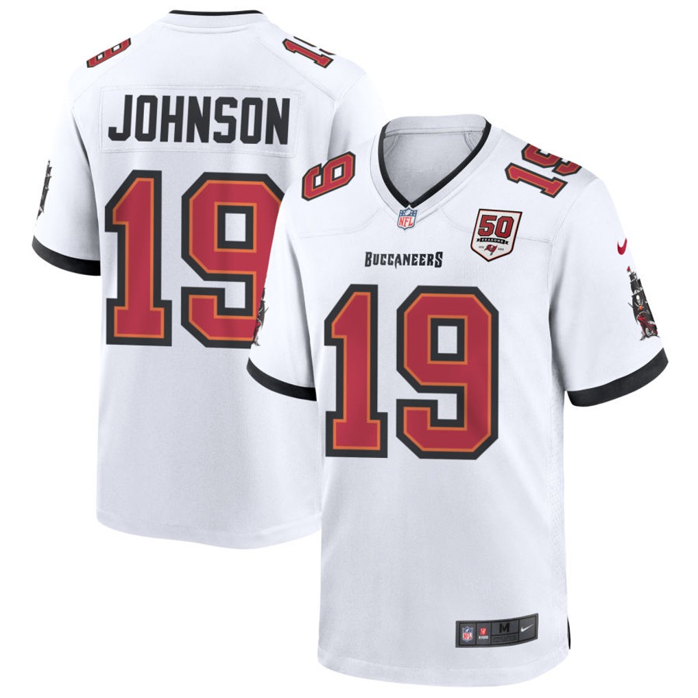 kameron johnson #19 Tampa Bay Buccaneers Away Game Jersey - White