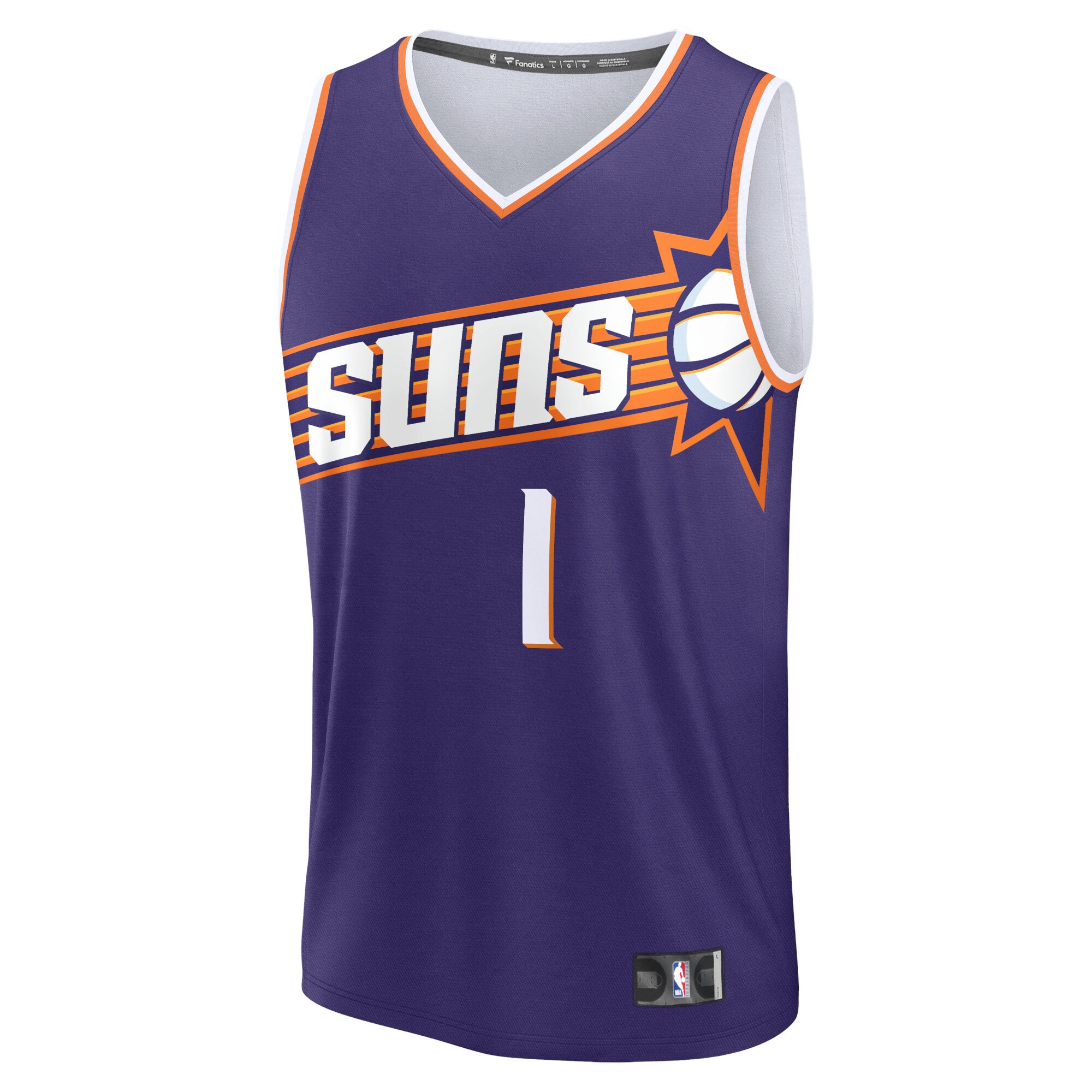 Men's Phoenix Suns Devin Booker  Purple 2023/24 Fast Break Replica Jersey - Icon Edition