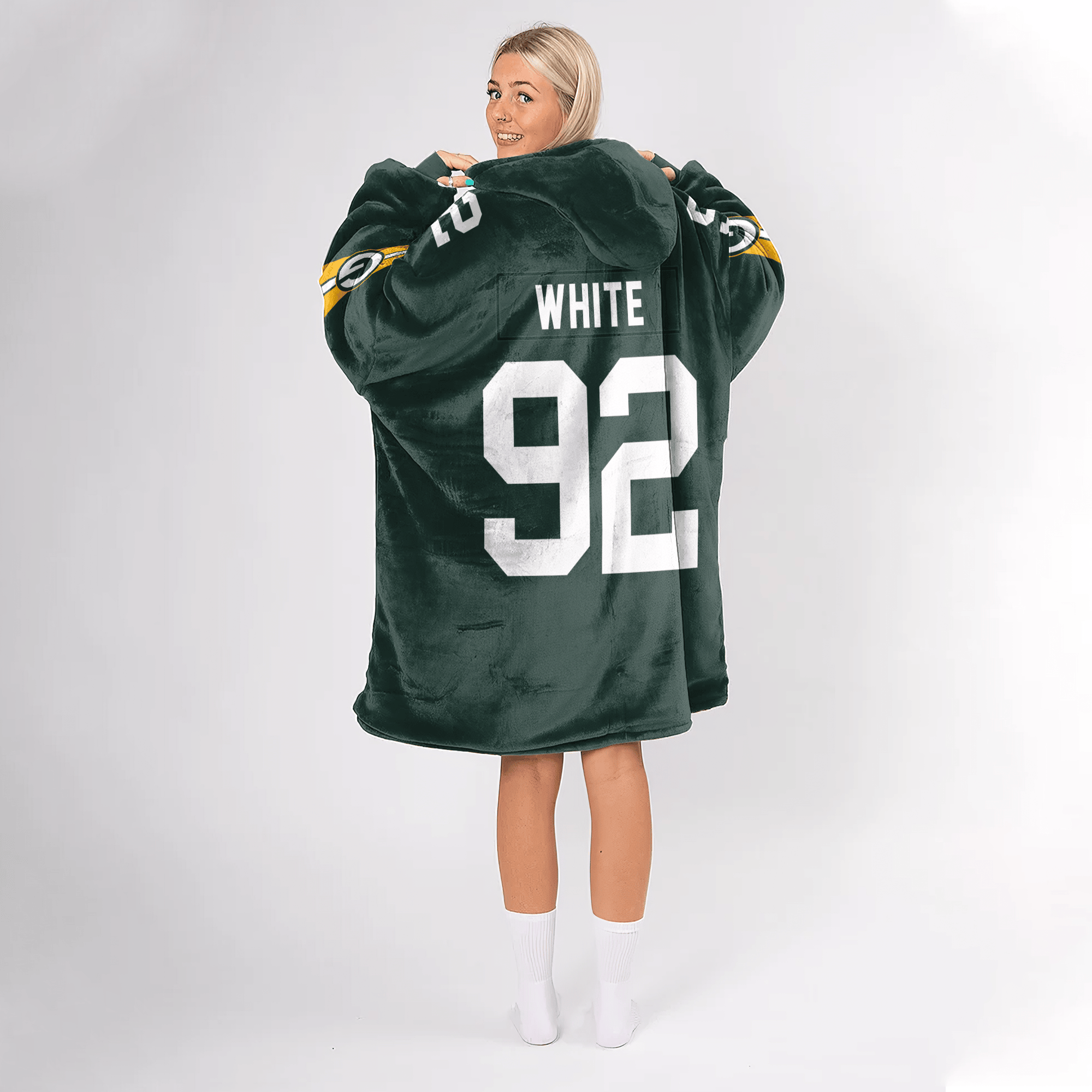 Adult 92 Green Bay Football Unisex Blanket Hoodie