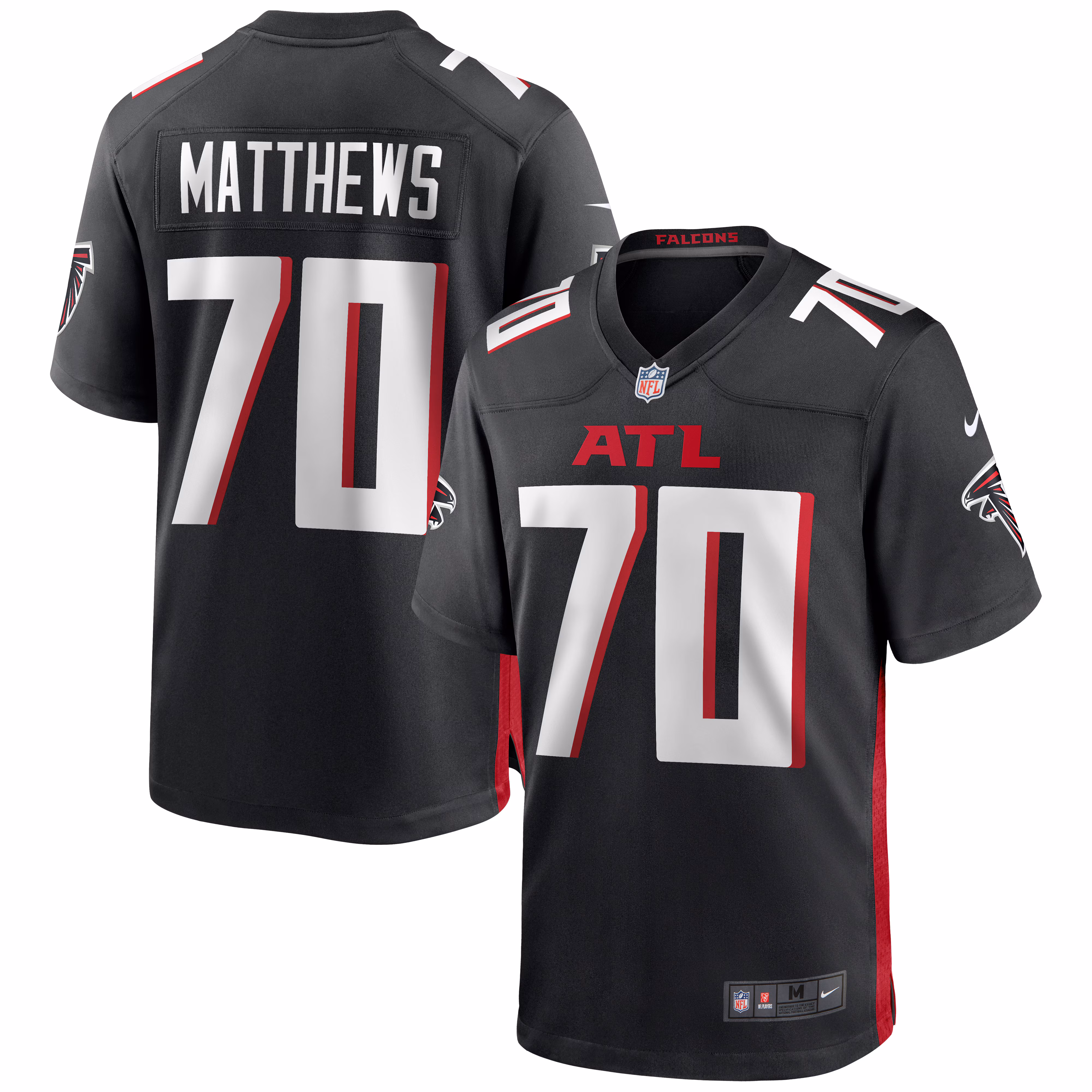 Jake Matthews Atlanta Falcons Game Jersey - Black