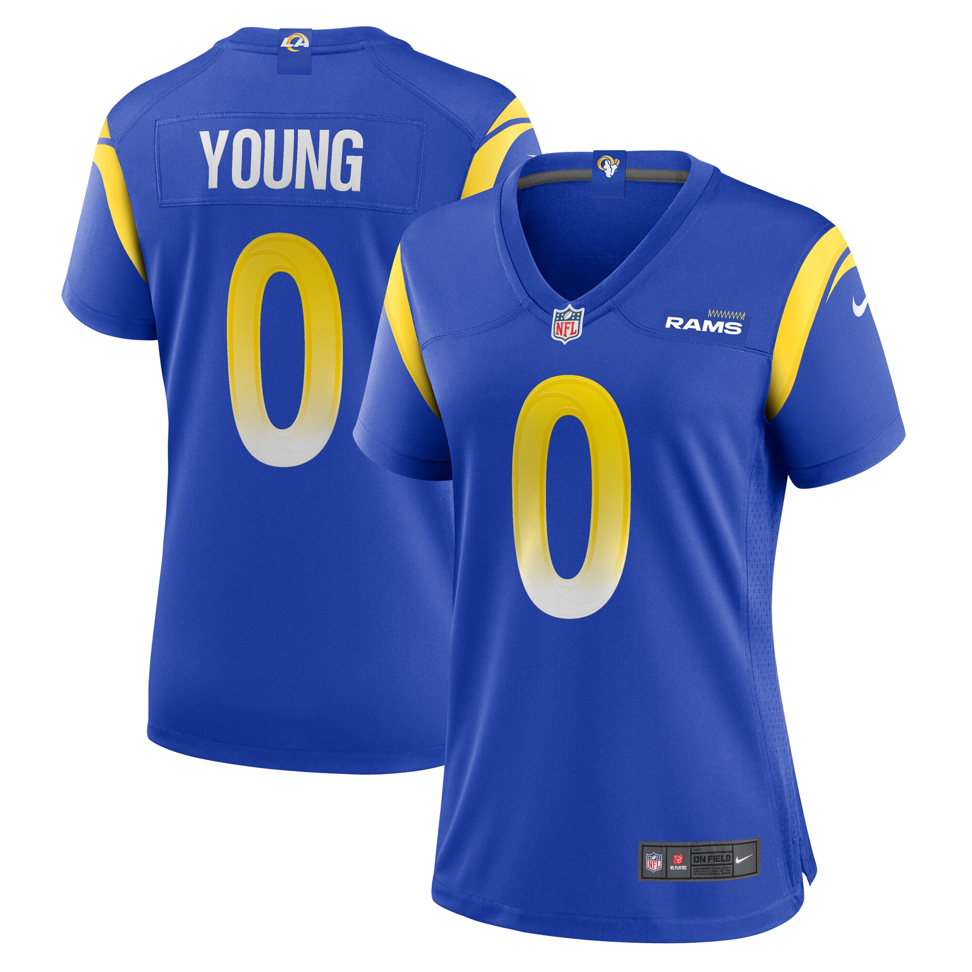 Byron Young Los Angeles Rams  Women's Home Game Jersey - Royal