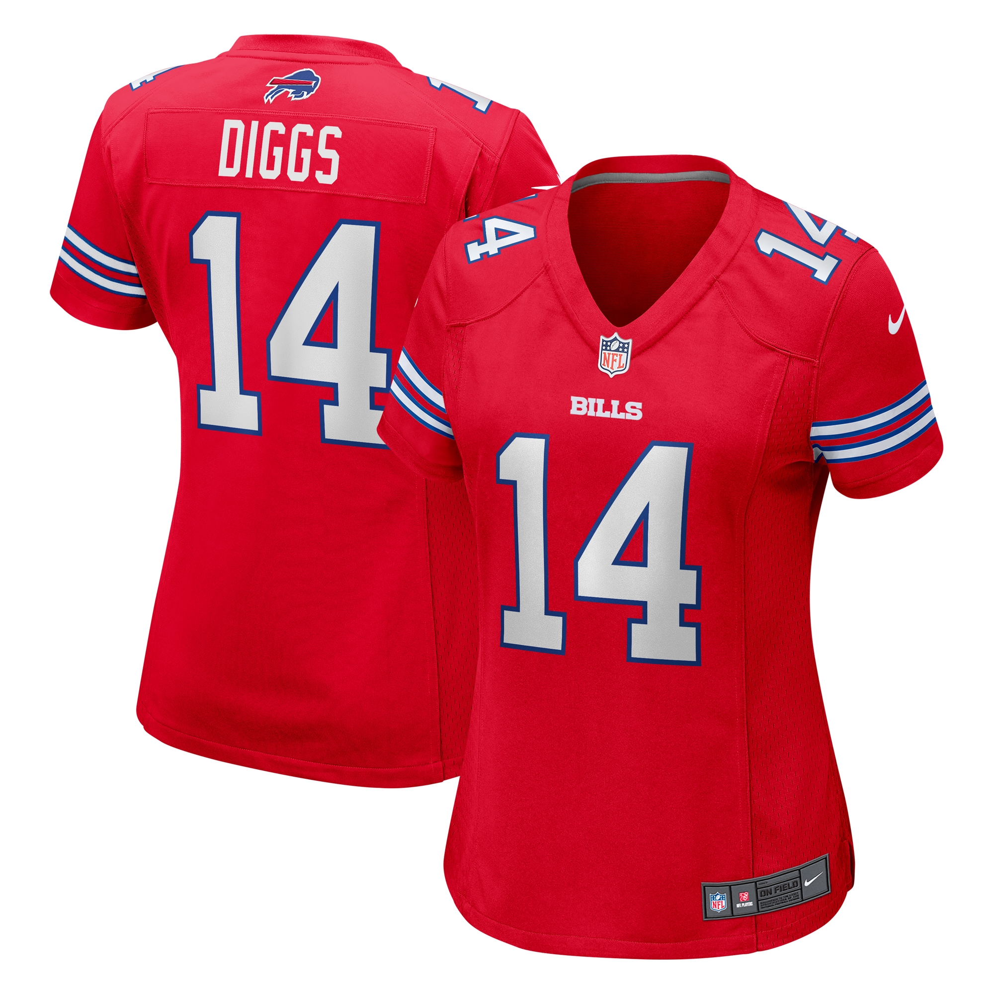 Stefon Diggs Buffalo Bills  Women's Alternate Game Jersey - Red