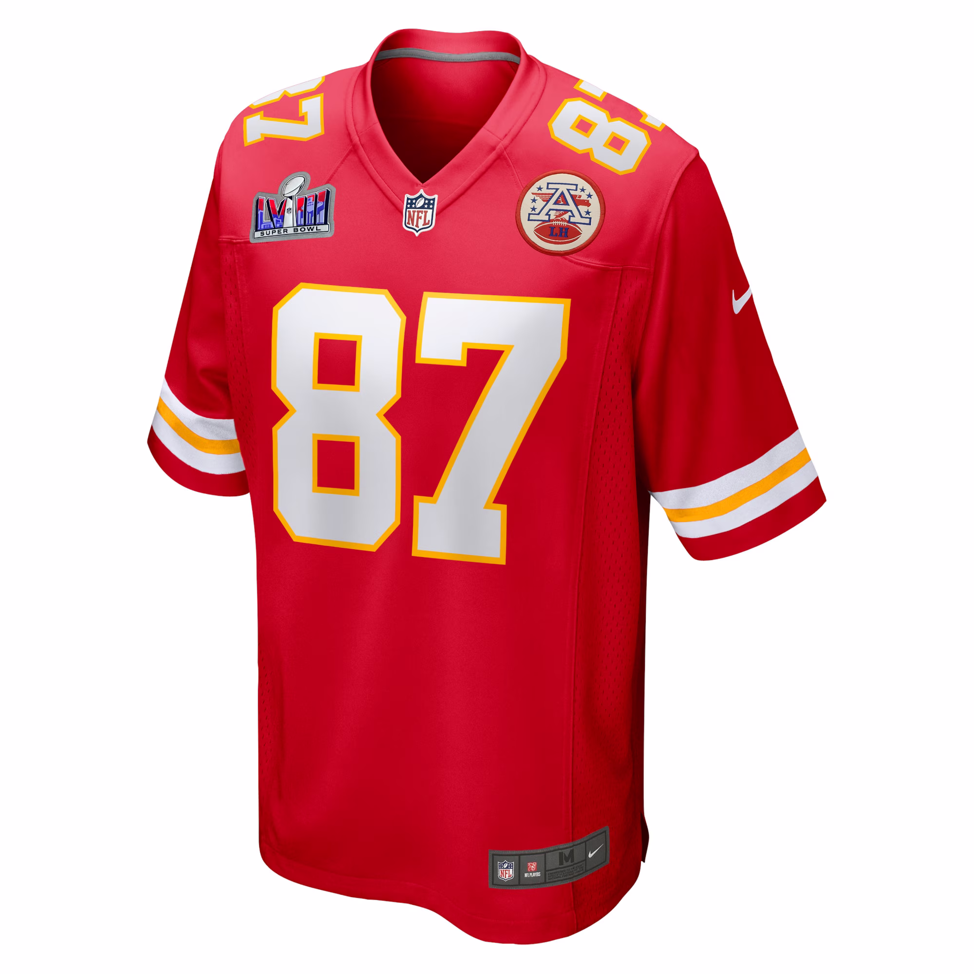 Travis Kelce Kansas City Chiefs  2023 Super Bowl LVIII Game Jersey - Red
