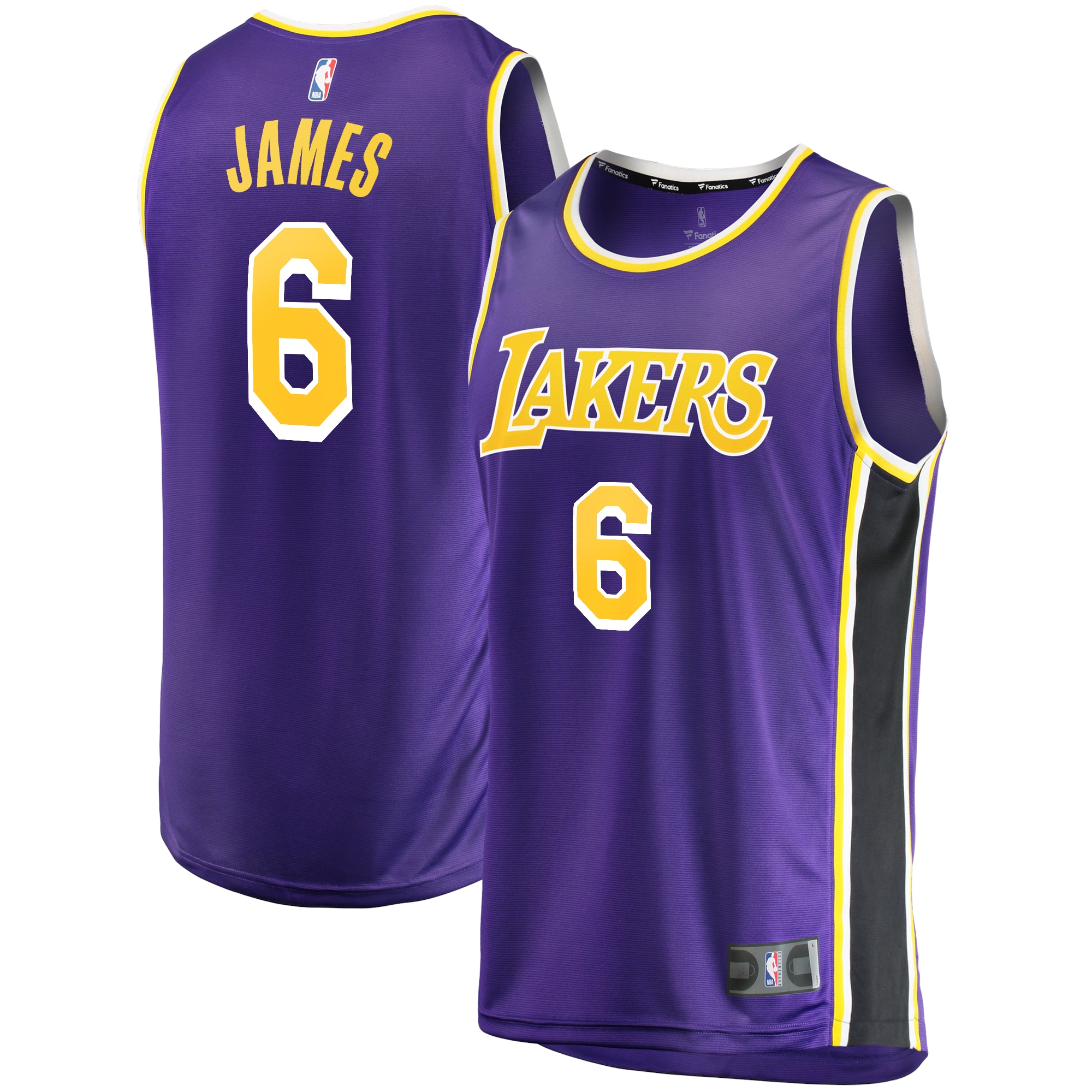 LeBron James Los Angeles Lakers  2021/22 #6 Fast Break Replica Player Jersey Purple - Statement Edition