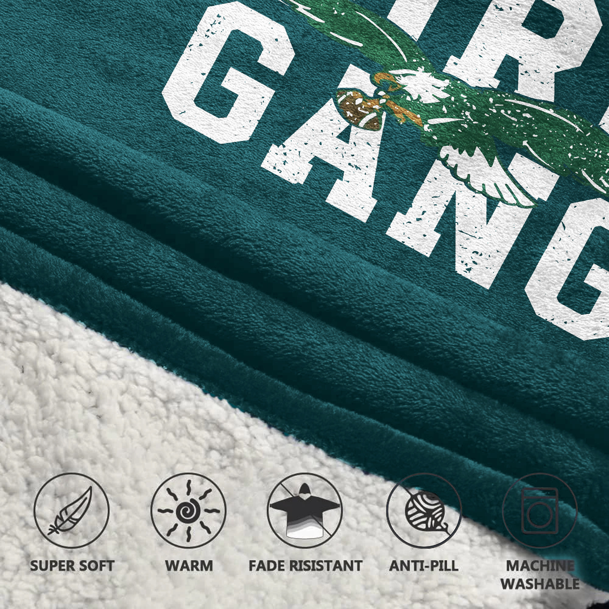 Adult Bird Gang Philadelphia Football Unisex Blanket Hoodie