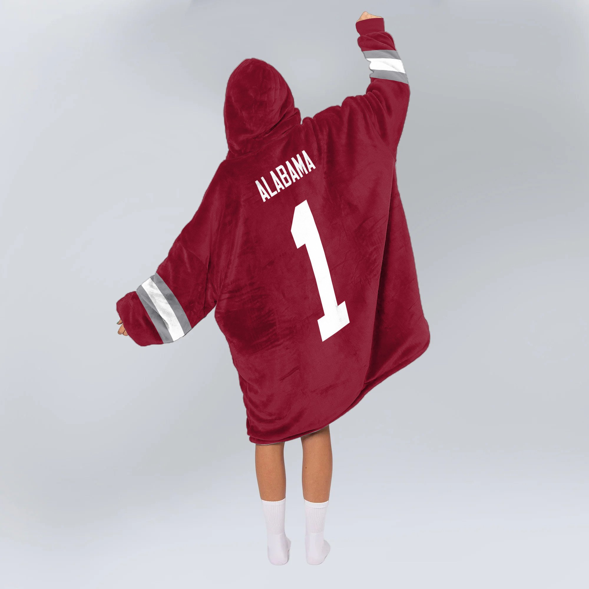 Adult #1 Alabama Football Unisex Blanket Hoodie