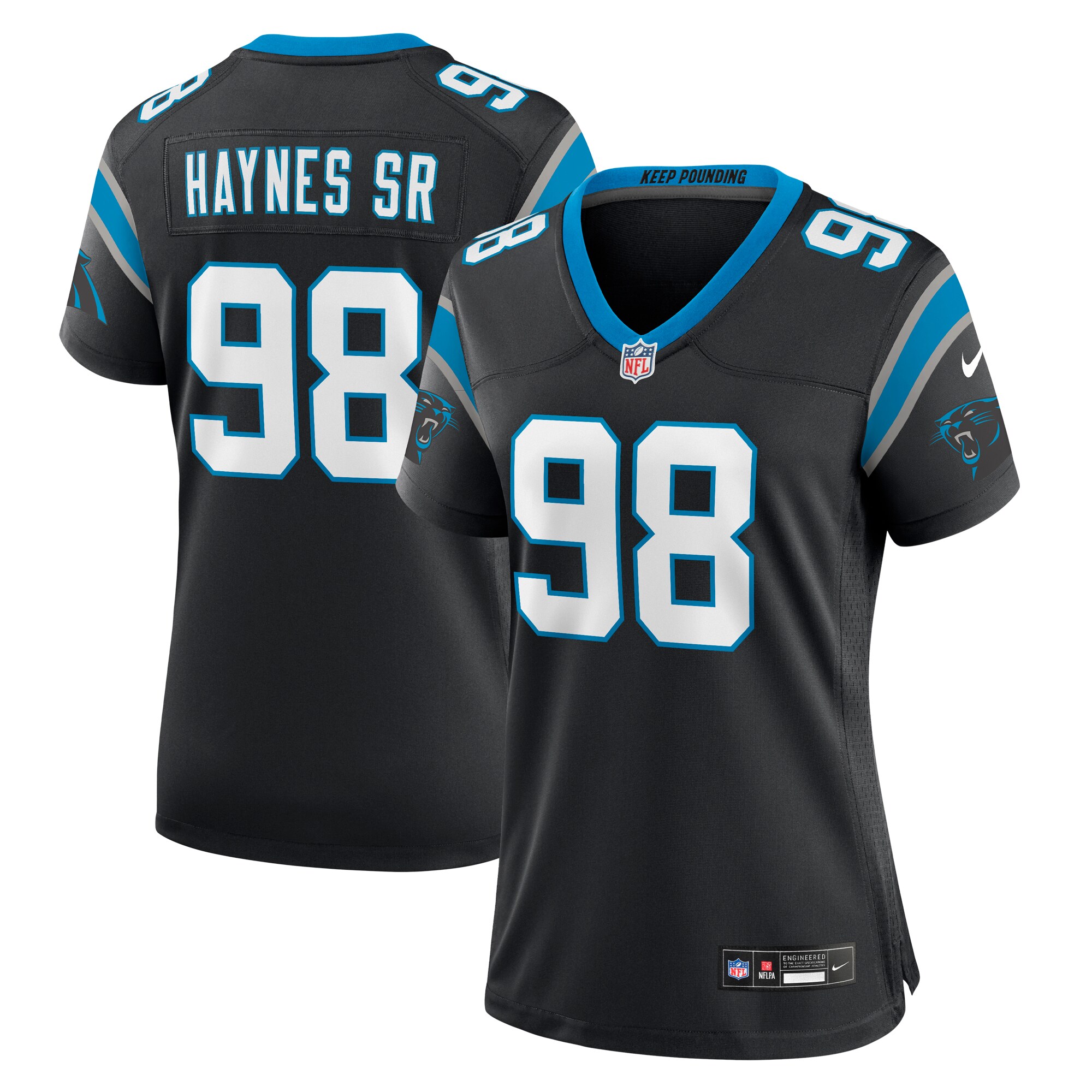 Marquis Haynes Sr. Carolina Panthers Women's Team Game Jersey - Black