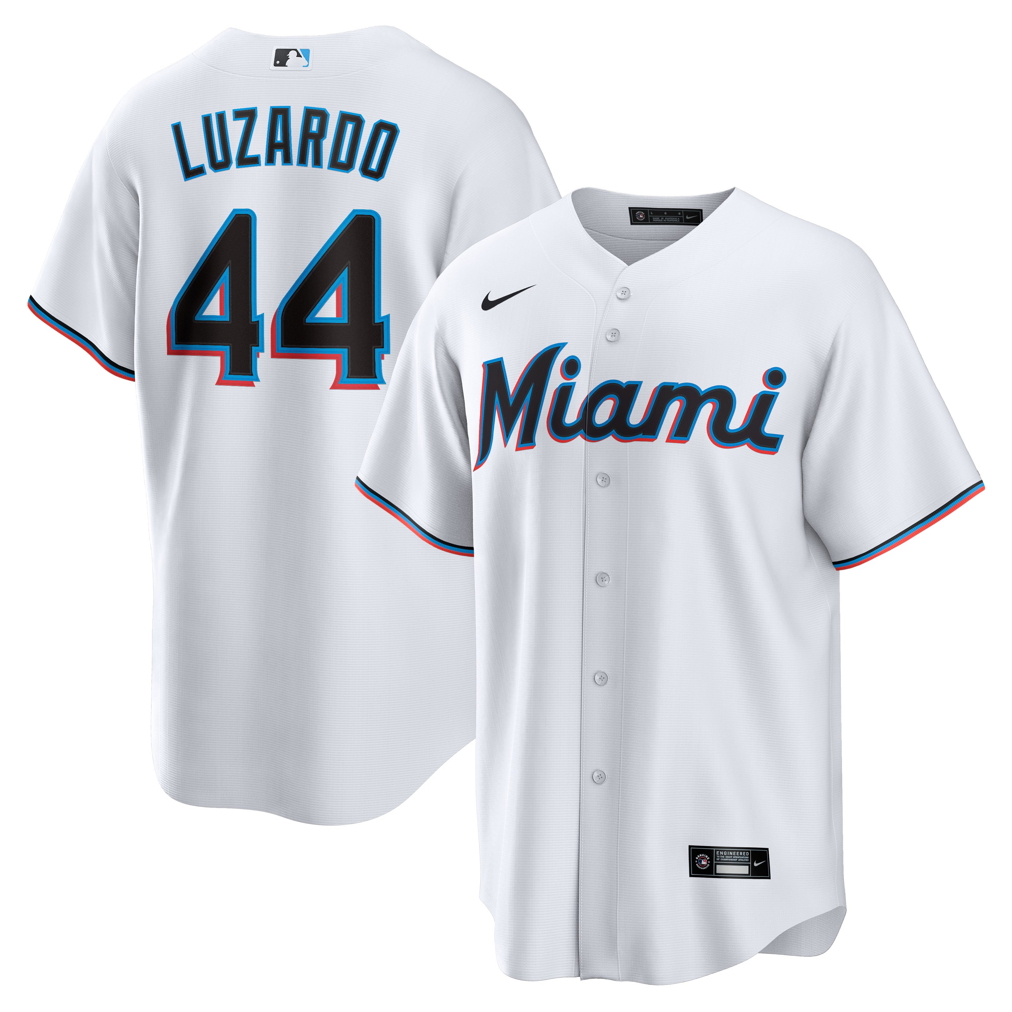 Men's Miami Marlins Jesús Luzardo  White Home  Replica Player Jersey
