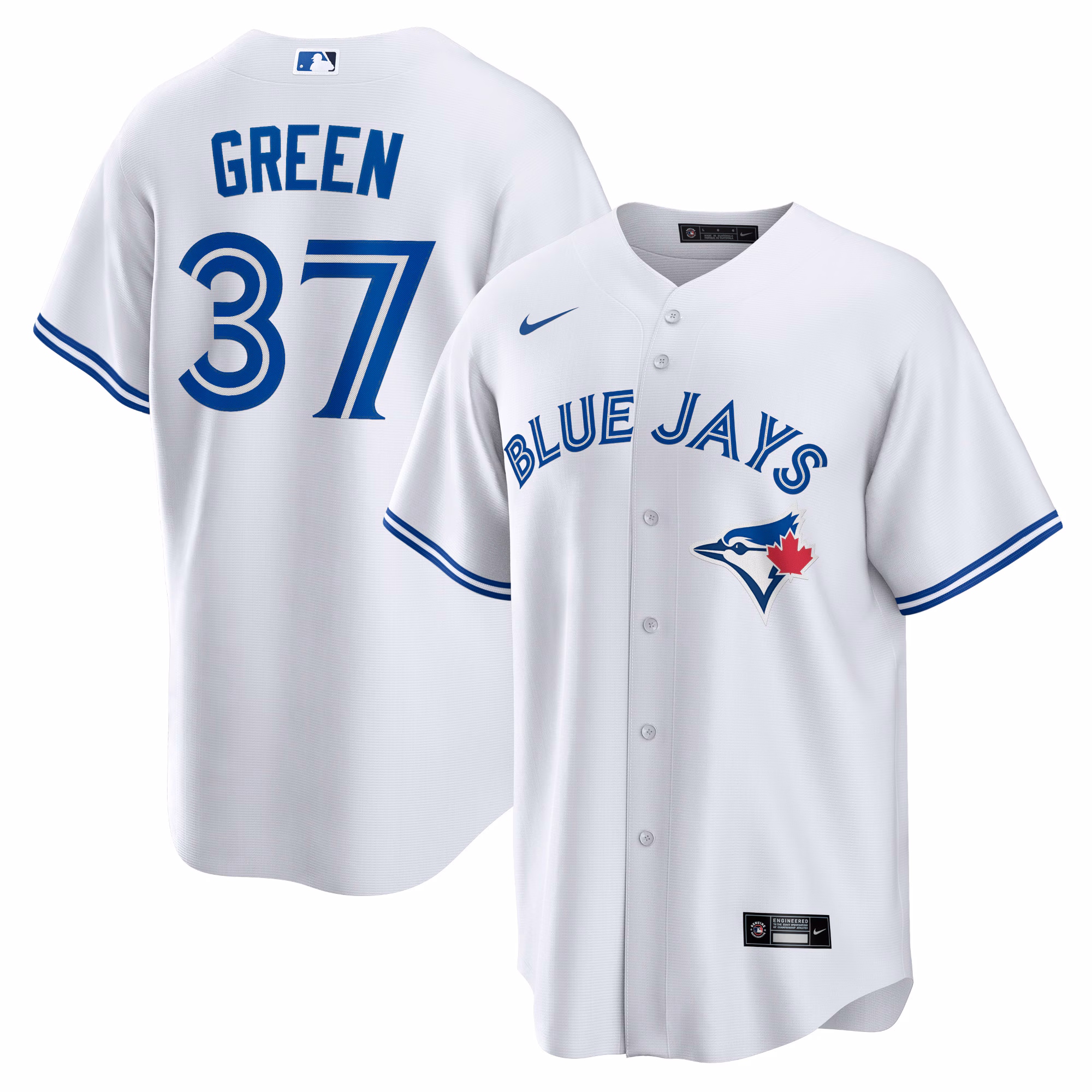 Chad Green #37 Toronto Blue Jays Home Replica Player Jersey - White