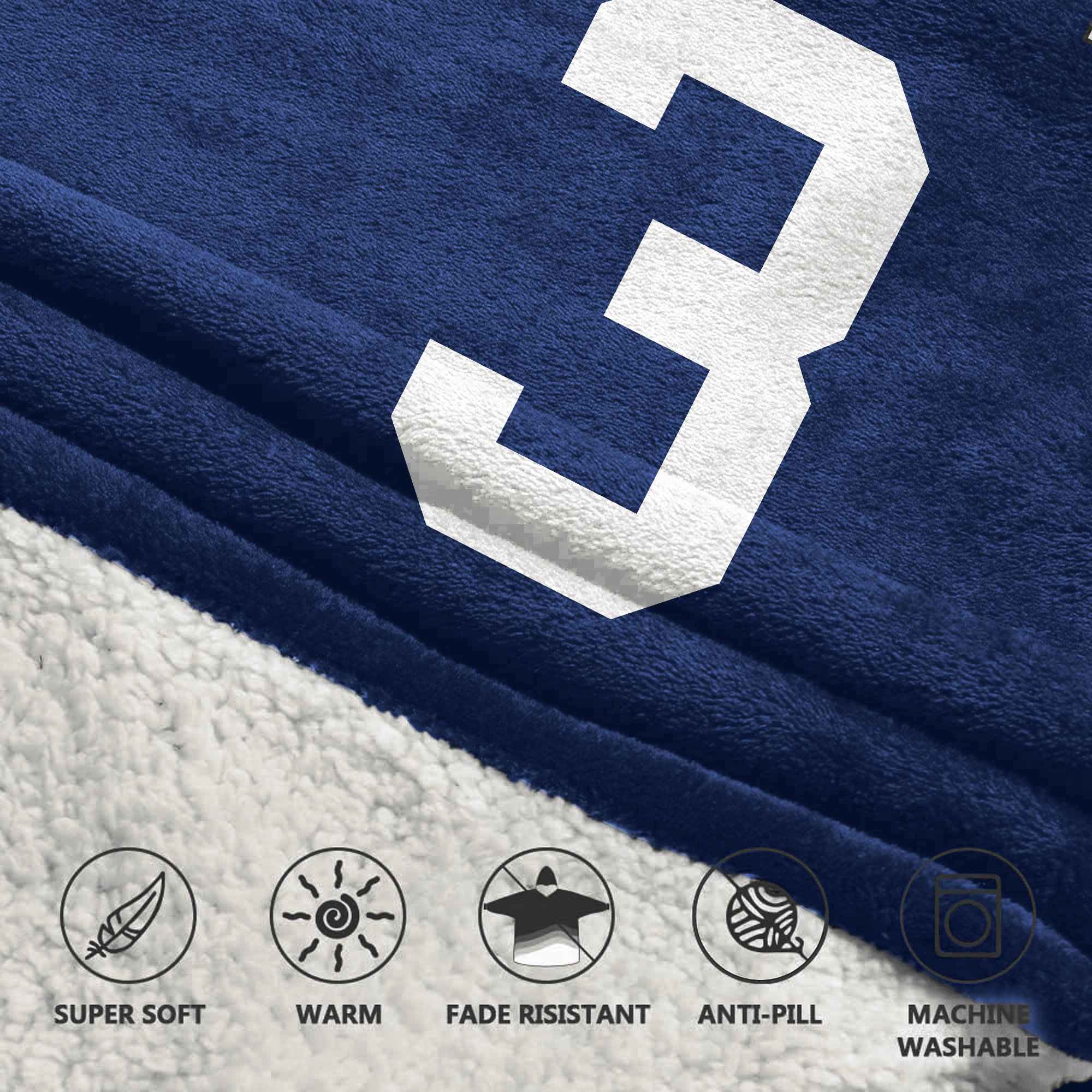 Kid R.W 3 Captain New York G Football Unisex Blanket Hoodie