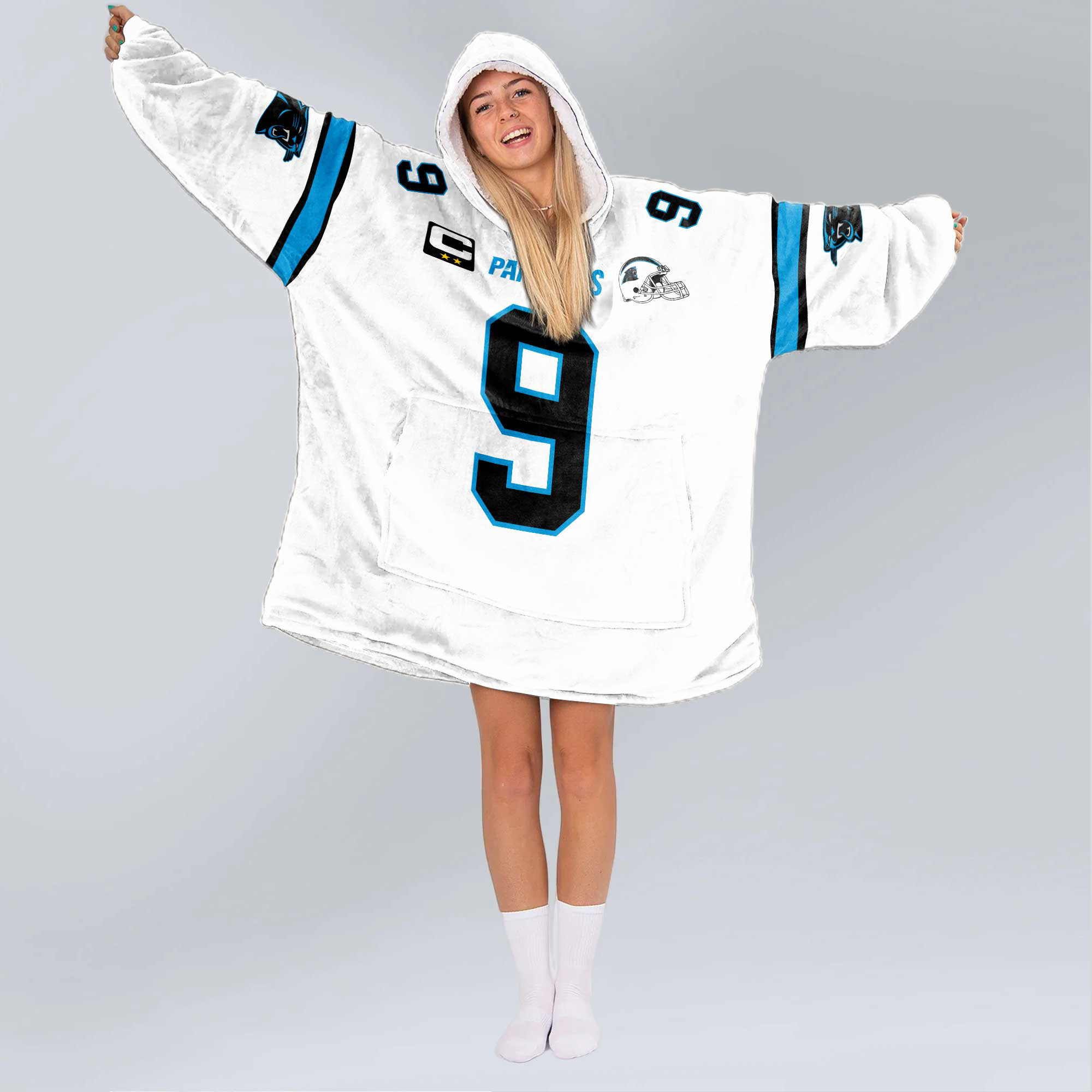 Adult Captain 9 Carolina Football Unisex Blanket Hoodie
