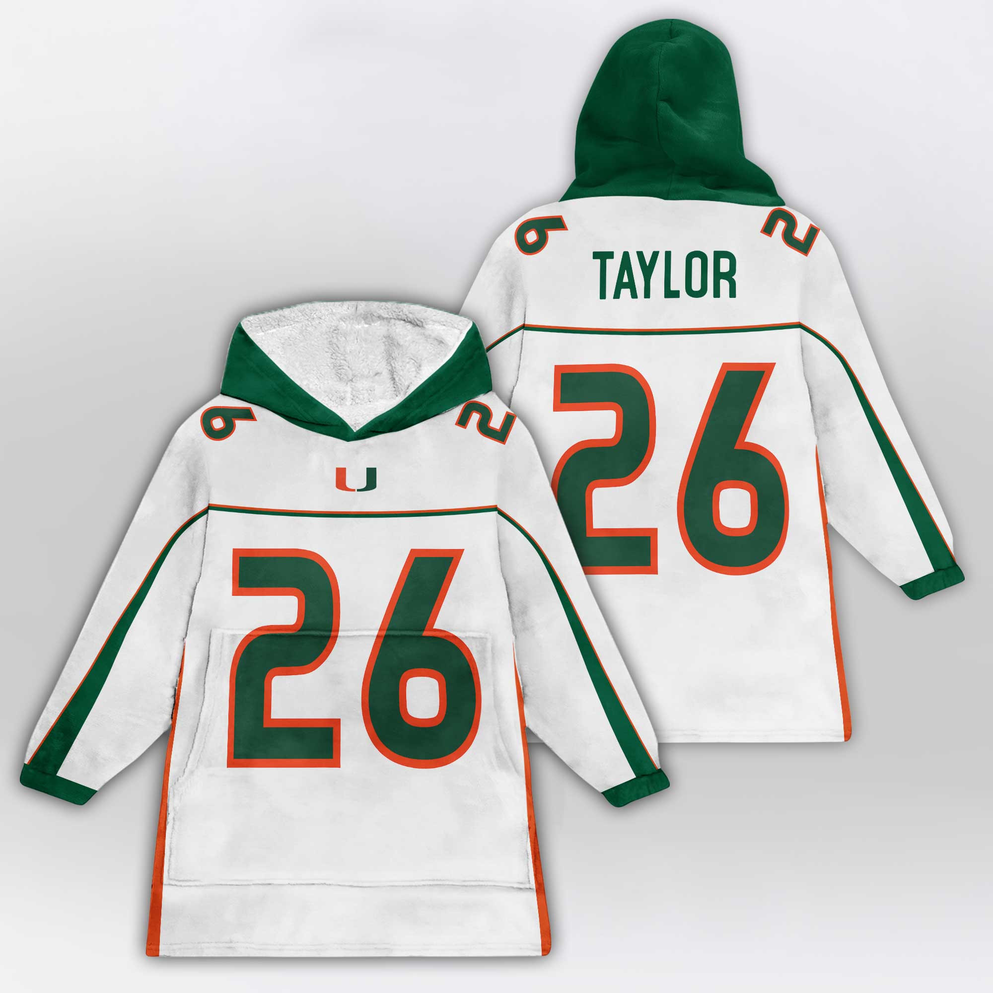 Kid 26 Miami Football Unisex Blanket Hoodie