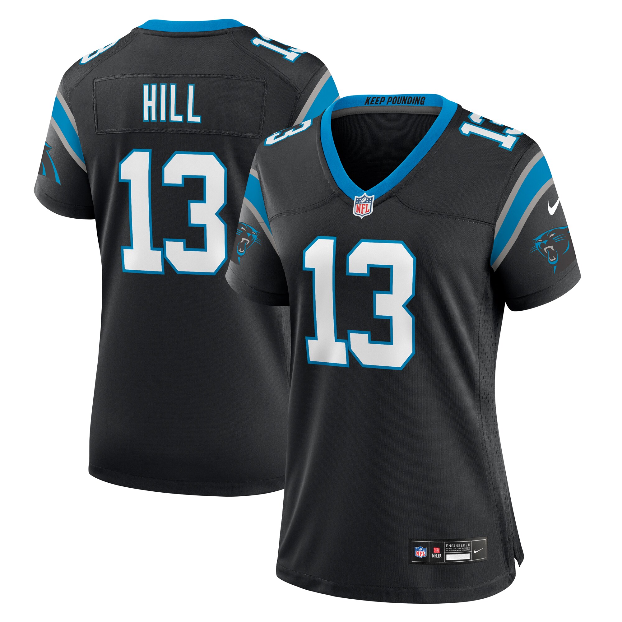 Troy Hill Carolina Panthers Women's Team Game Jersey -  Black