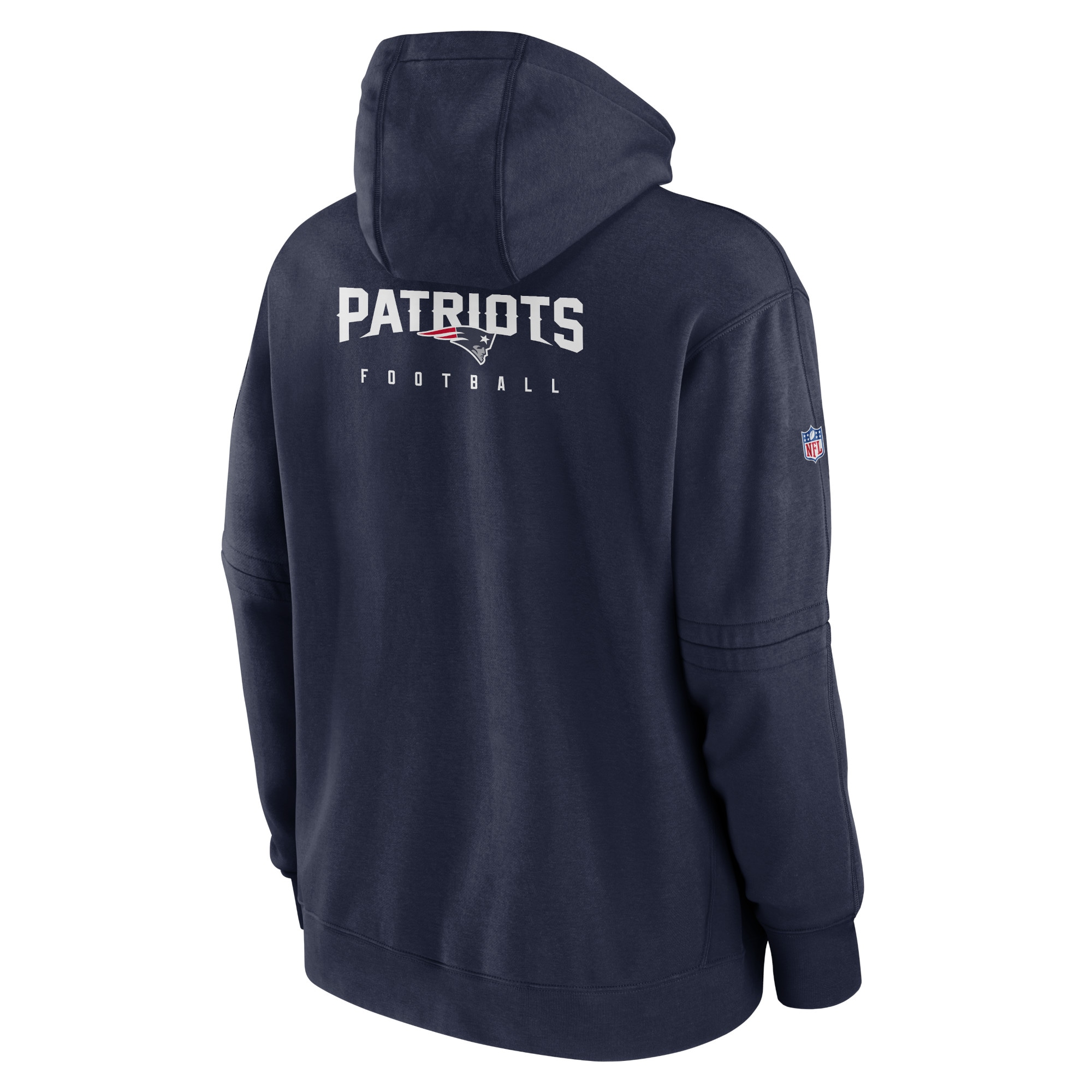 New England Patriots  Sideline Club Fleece Pullover Hoodie - Navy