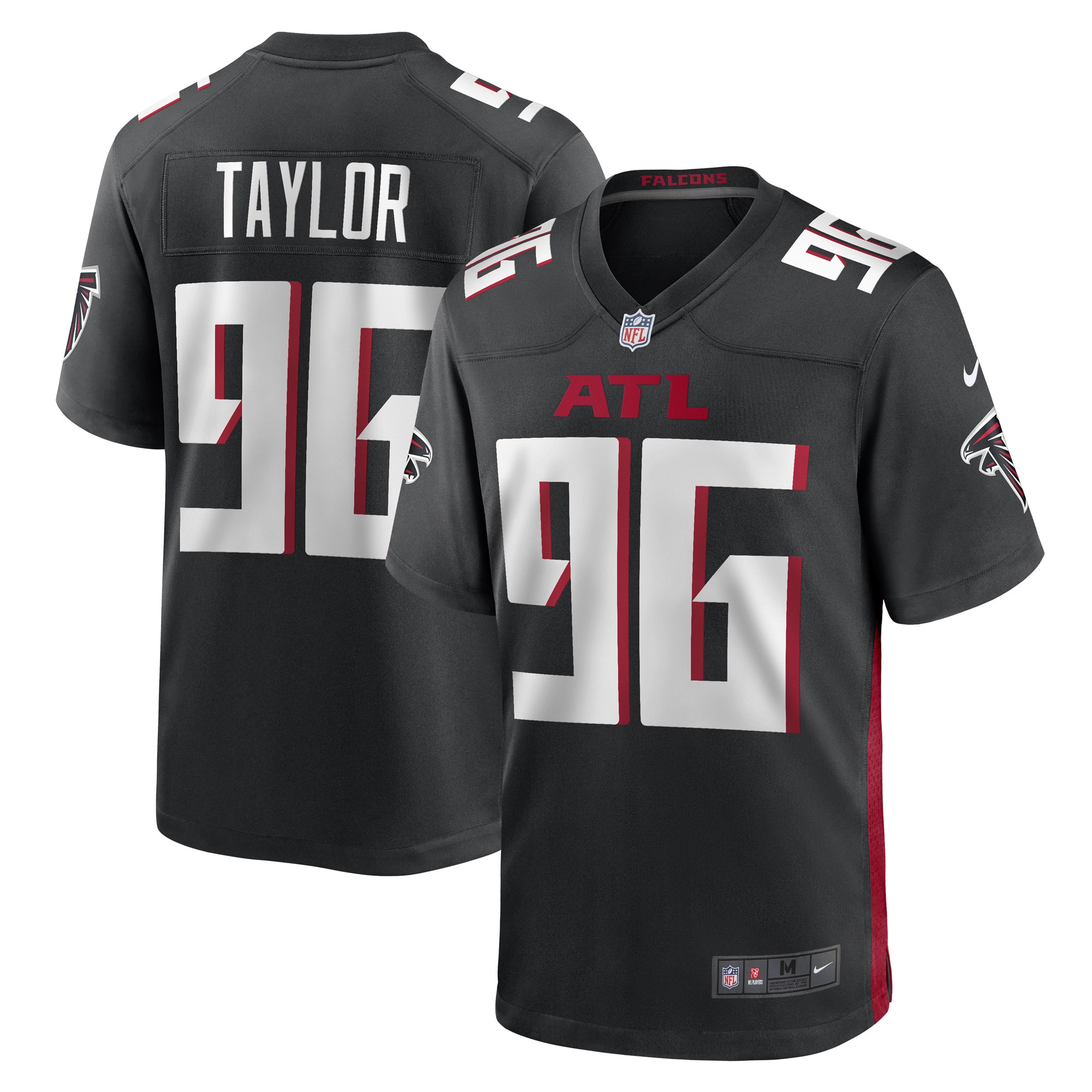 Vincent Taylor Atlanta Falcons  Game Player Jersey - Black