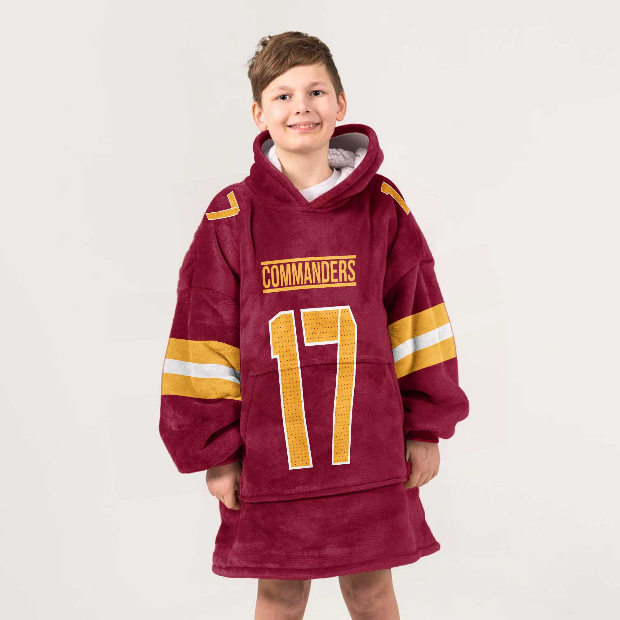 Adult 7 Washington Football Unisex Blanket Hoodie