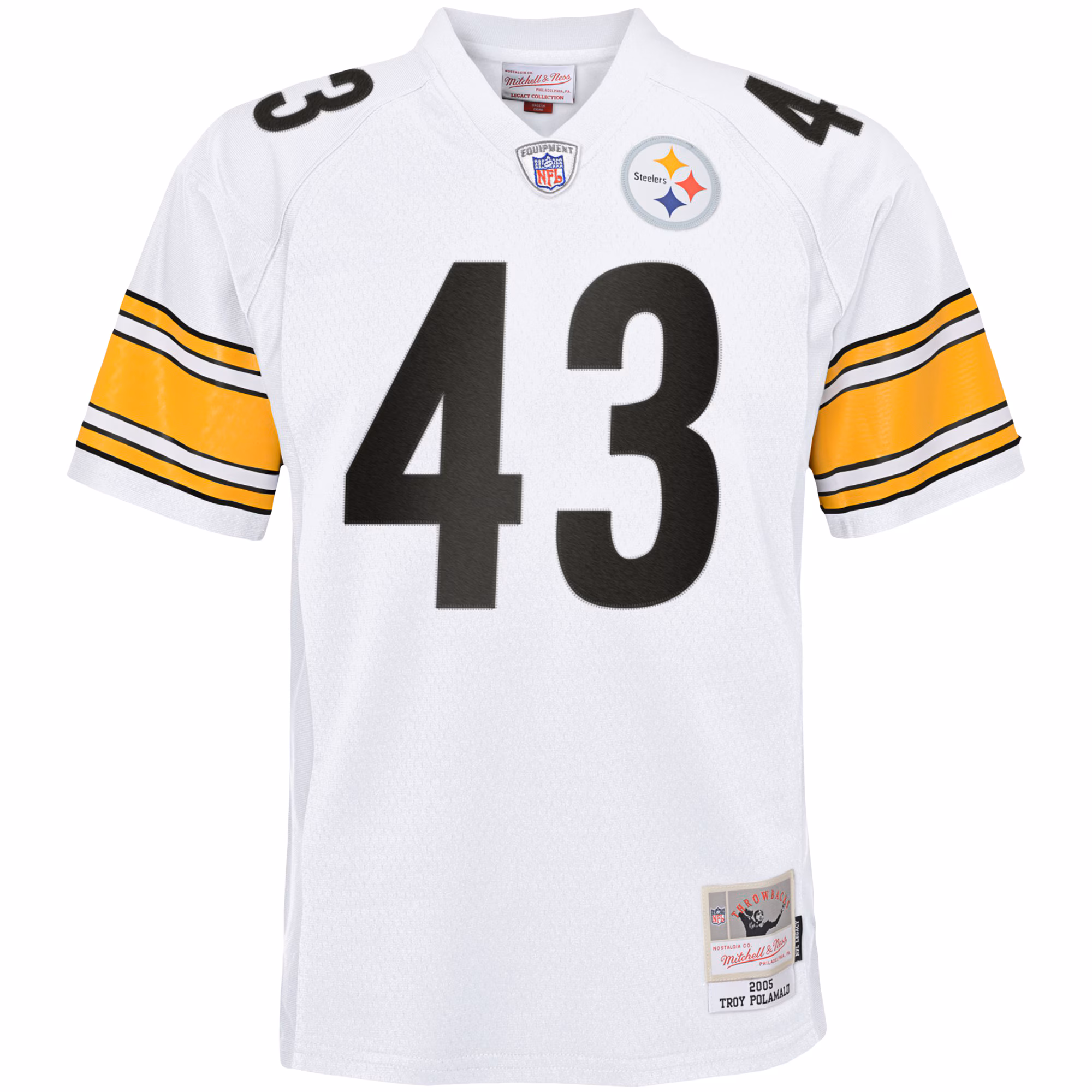 Troy Polamalu Pittsburgh Steelers Youth 2005 Retired Player Legacy Jersey - White