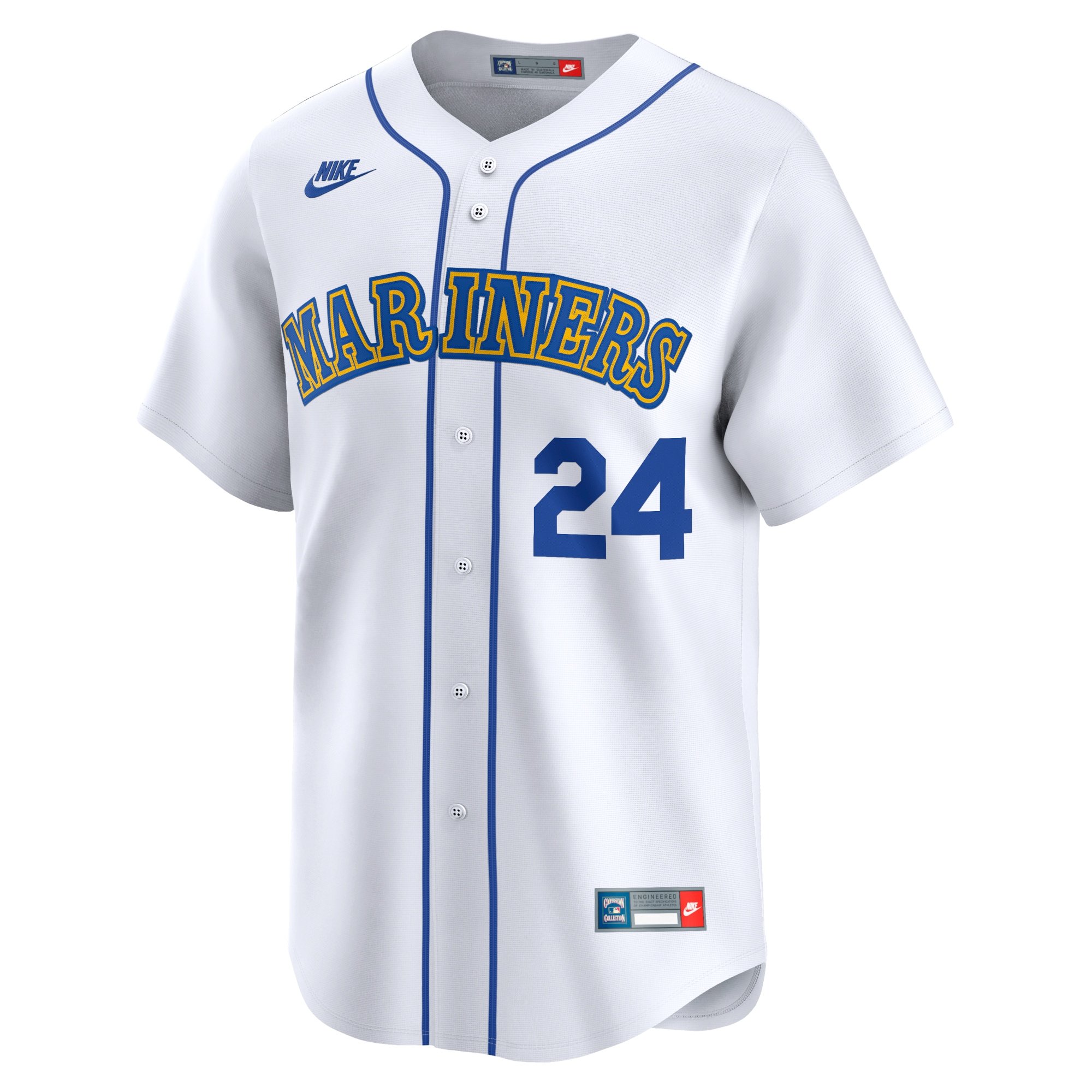 Men's Seattle Mariners Ken Griffey Jr.  White Throwback Cooperstown Limited Jersey