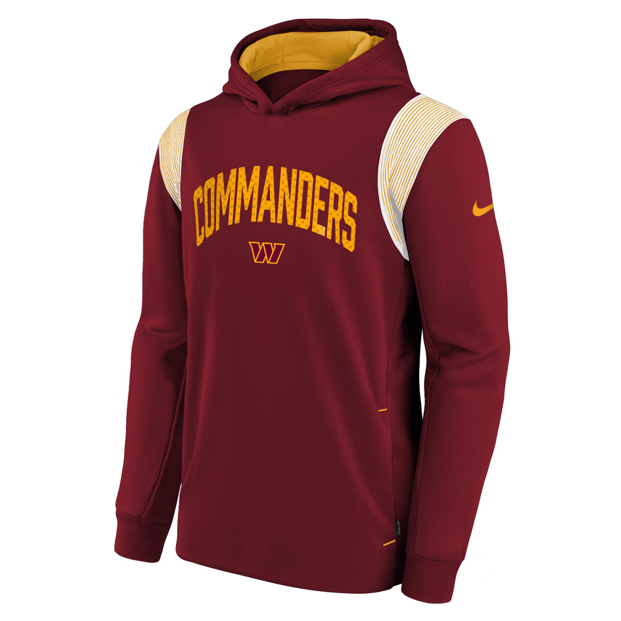 Washington Commanders Youth Sideline Fleece Performance Pullover Hoodie - Burgundy