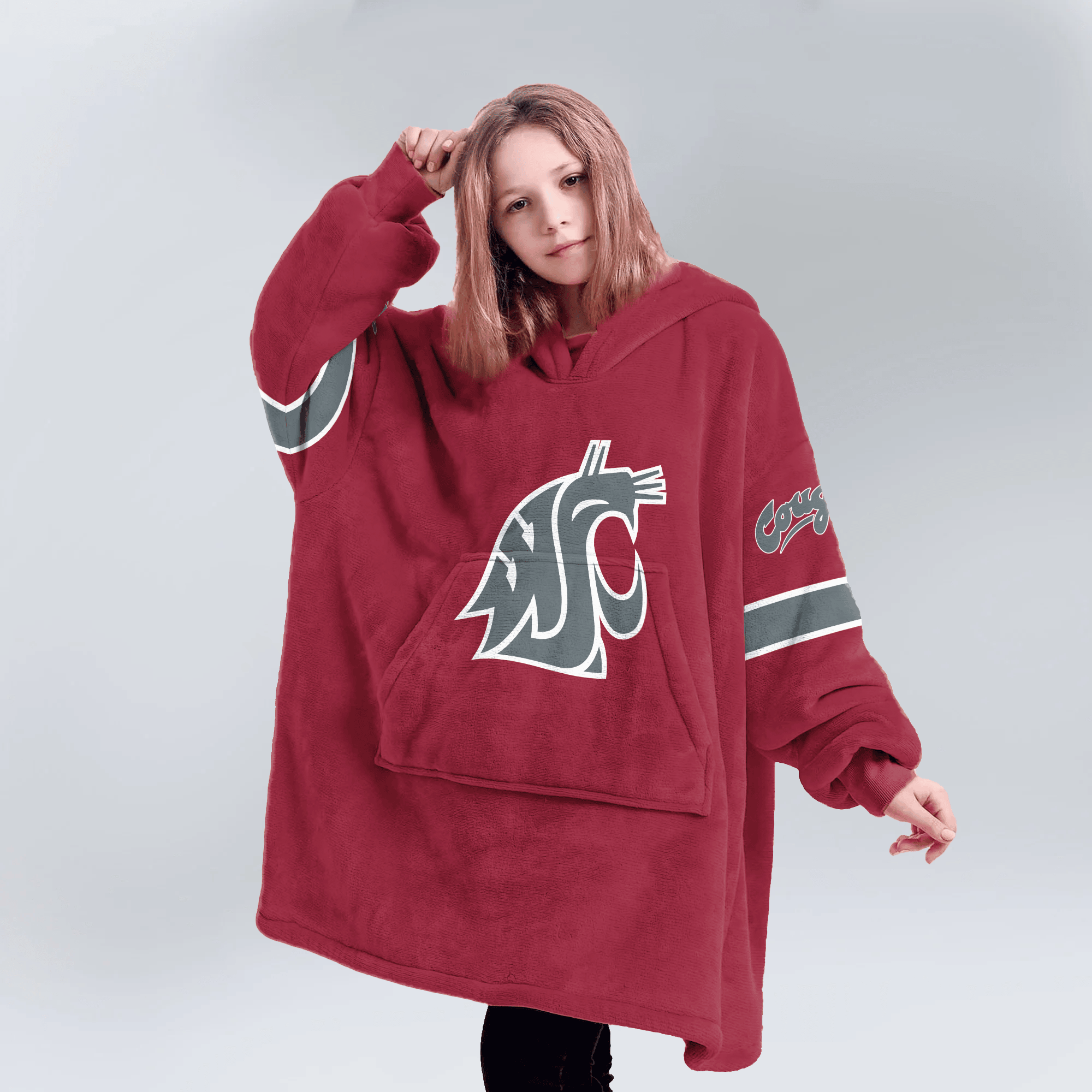 Kid #1 Washington State Football Unisex Blanket Hoodie