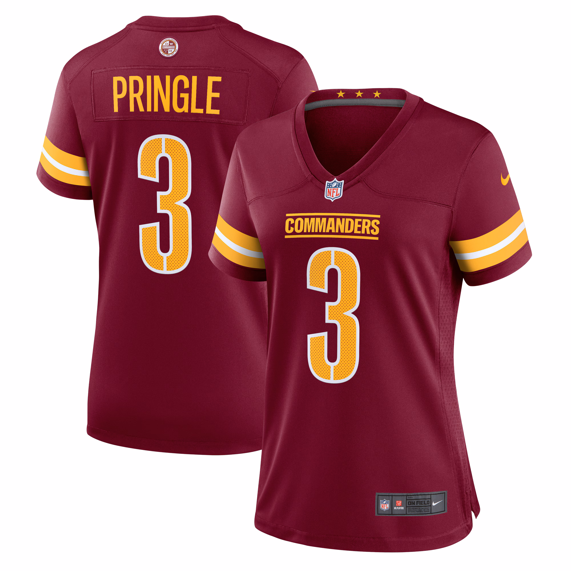 Byron Pringle Washington Commanders Women's  Game Jersey -  Burgundy