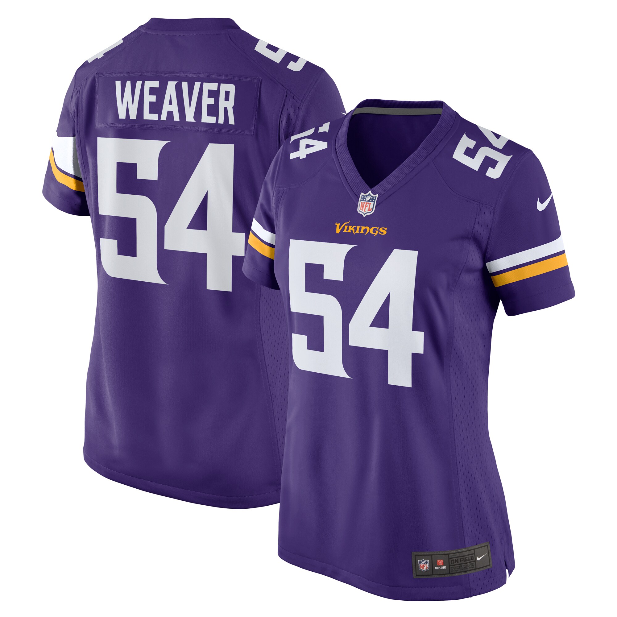 Curtis Weaver Minnesota Vikings Women's Home Game Jersey - Purple