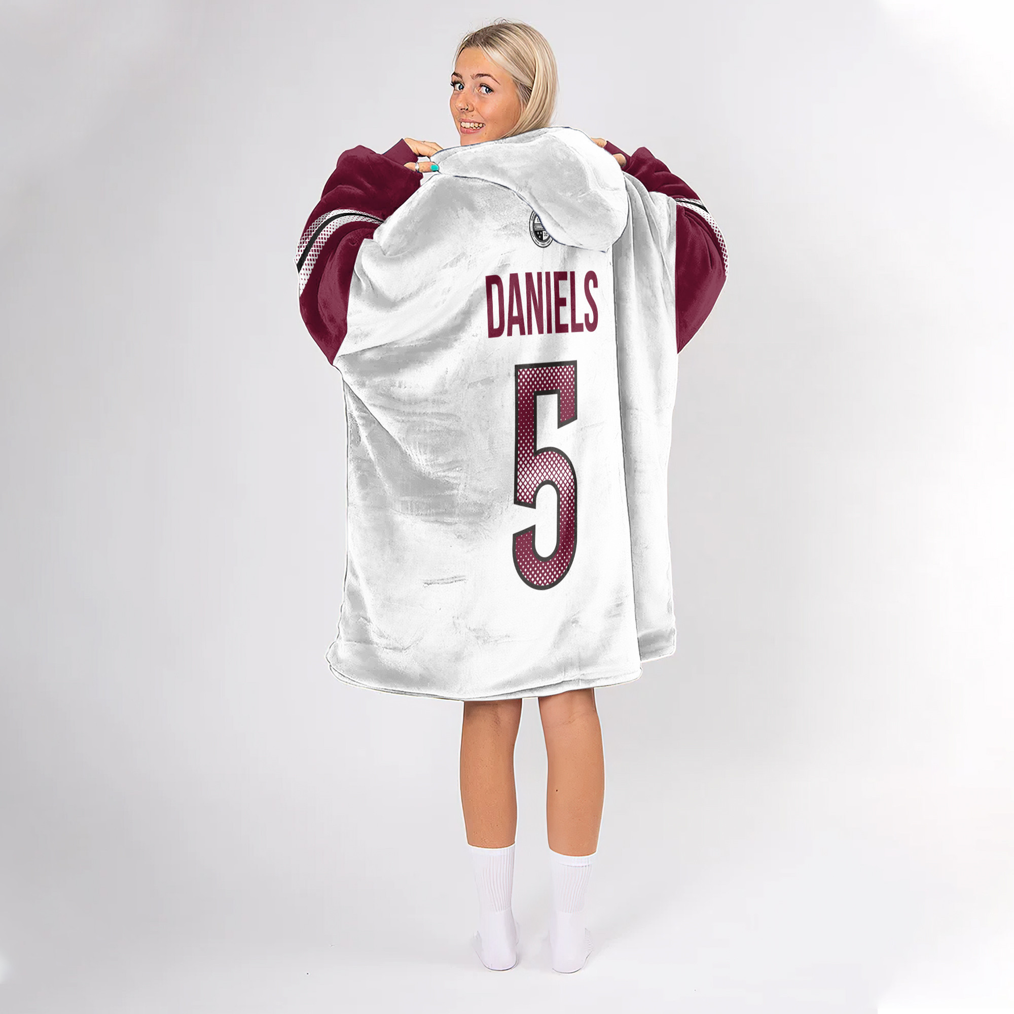Adult 5 Washington Football Unisex Blanket Hoodie