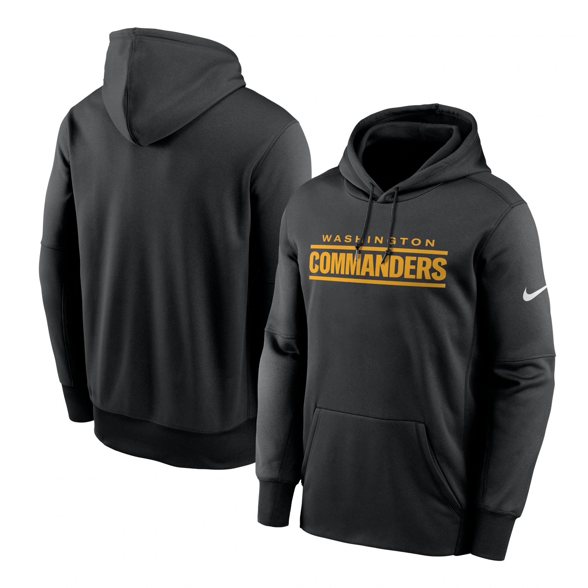 Washington Commanders Wordmark Performance Pullover Hoodie - Black