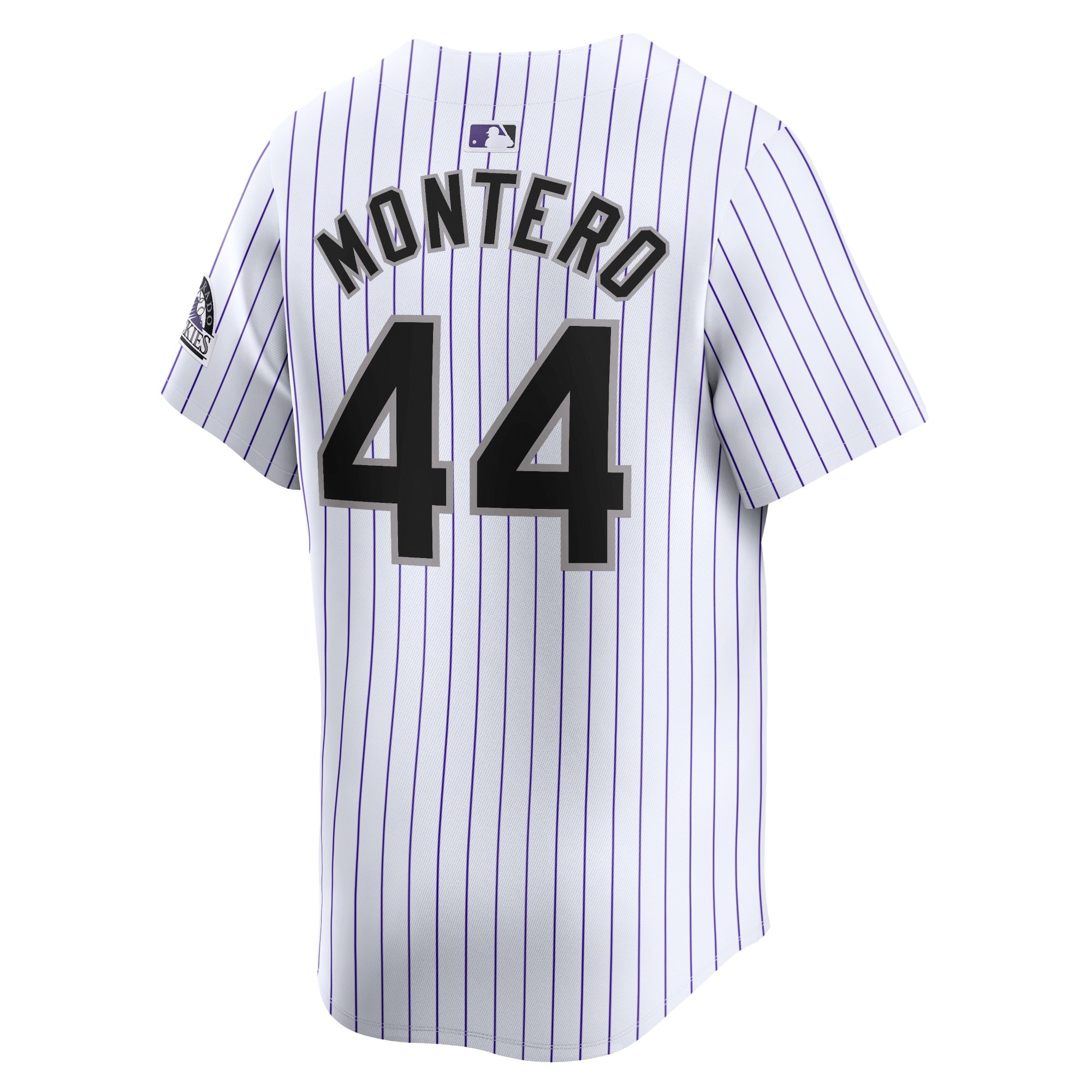 Men's Colorado Rockies Elehuris Montero  White Home Limited Player Jersey