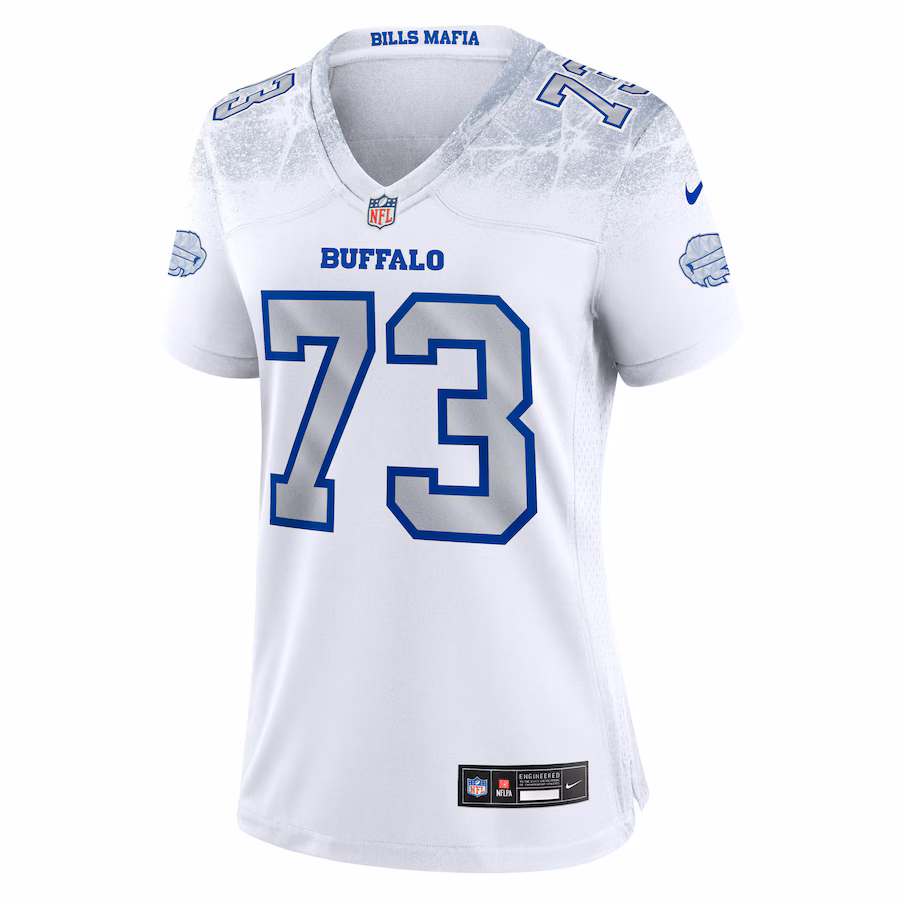 Dion Dawkins #73 Buffalo Bills Women's 2025 Rivalries Collection Game Jersey - White