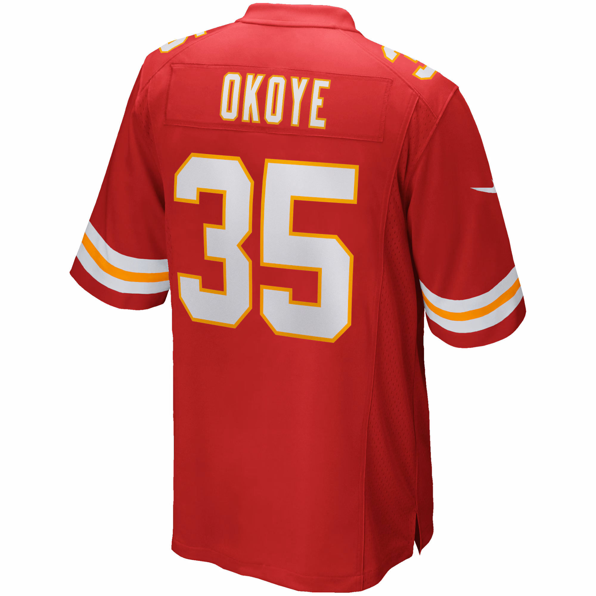 Christian Okoye Kansas City Chiefs Game Retired Player Jersey - Red