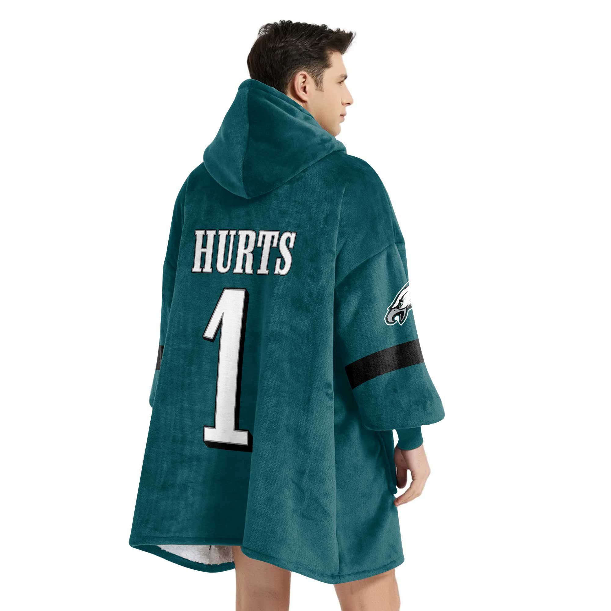 Adult 1 Philadelphia Football Unisex Blanket Hoodie