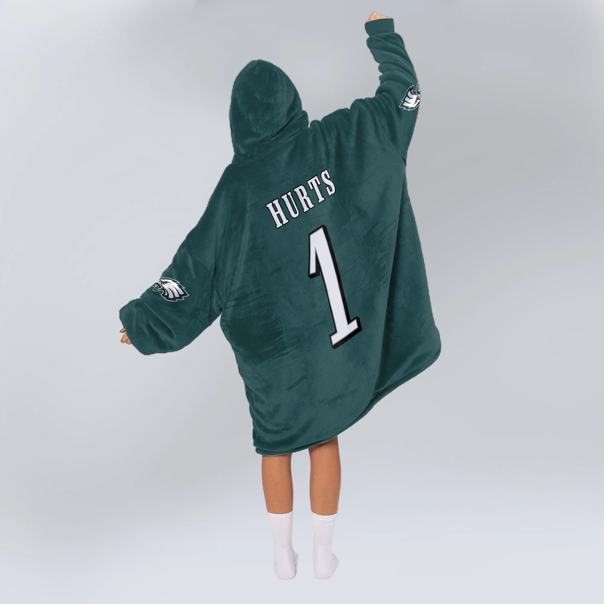 Adult 1 Philadelphia Football Unisex Blanket Hoodie