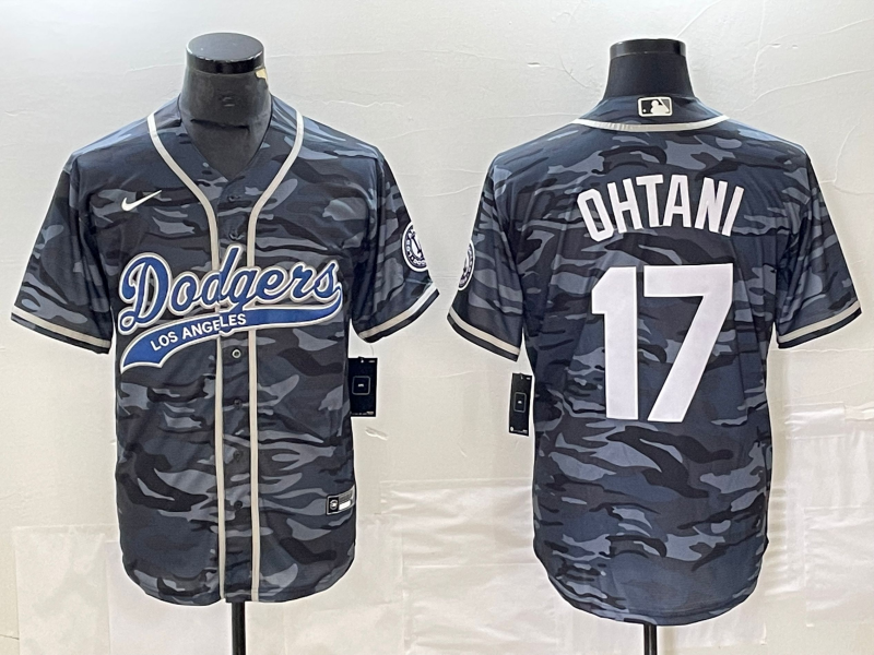 Men's Los Angeles Dodgers #17  Camouflage Shohei Ohtani Jersey