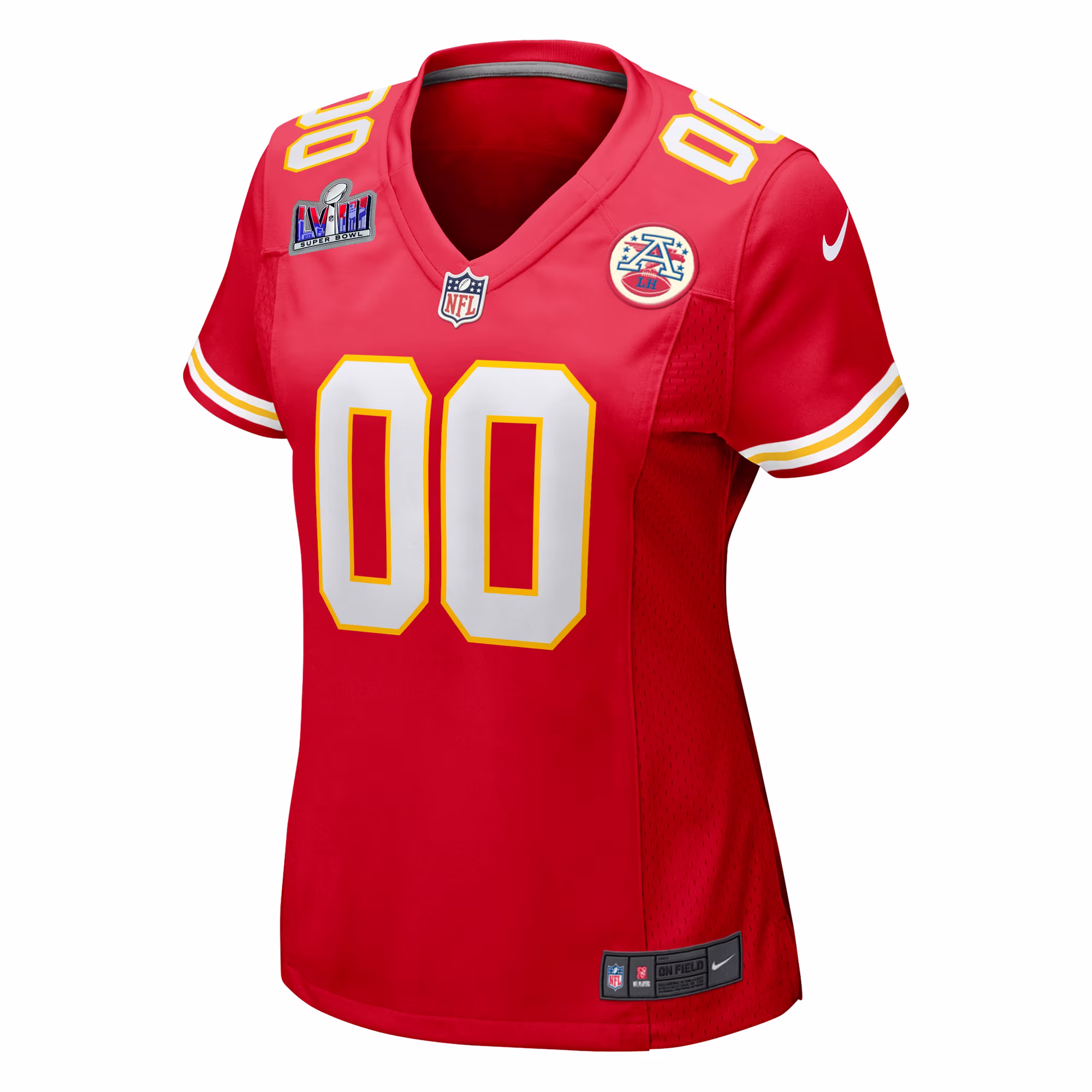 Kansas City Chiefs  Women's 2023 Super Bowl LVIII Patch Custom Game Jersey - Red