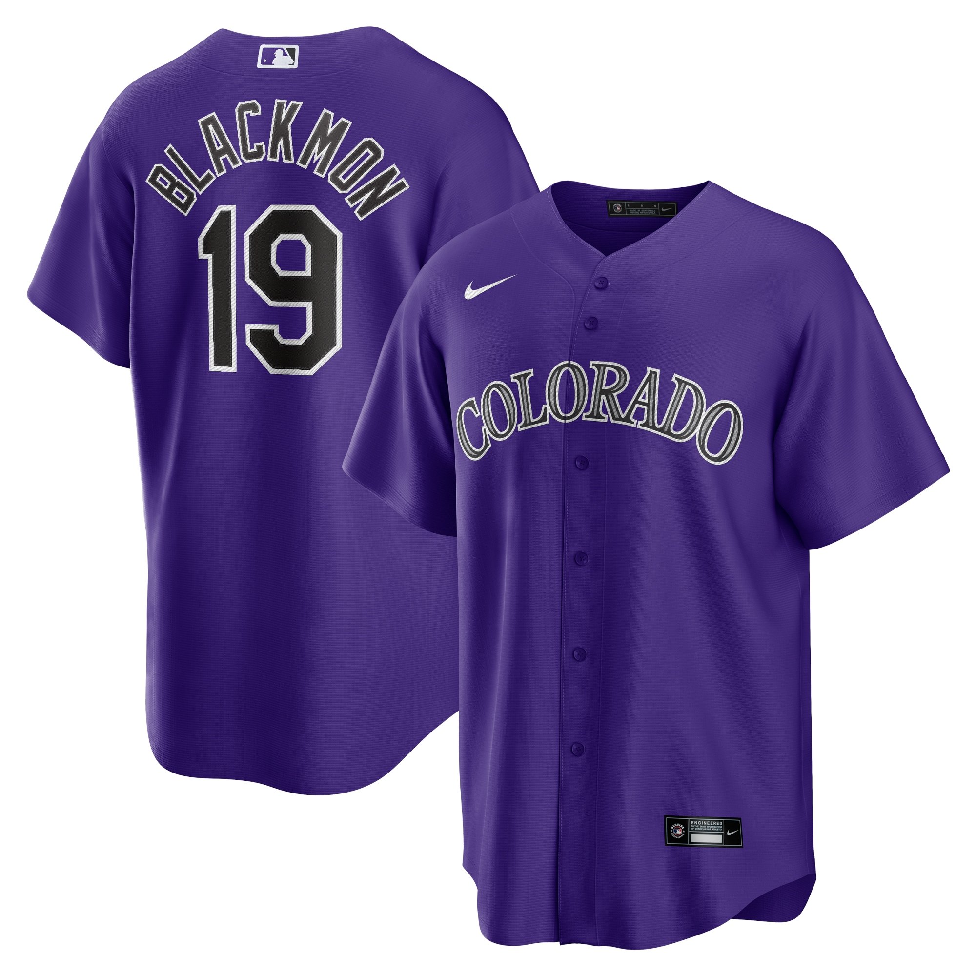 Men's Colorado Rockies Charlie Blackmon  Purple Alternate Replica Player Name Jersey