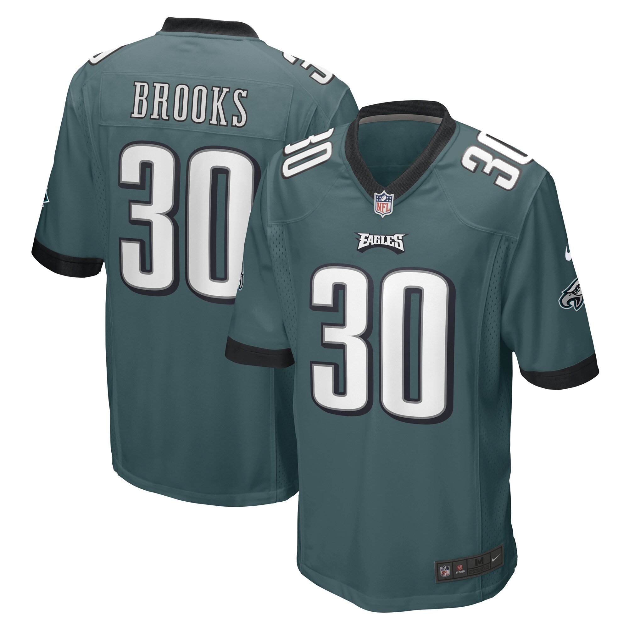 Kennedy Brooks Philadelphia Eagles  Game Player Jersey - Midnight Green