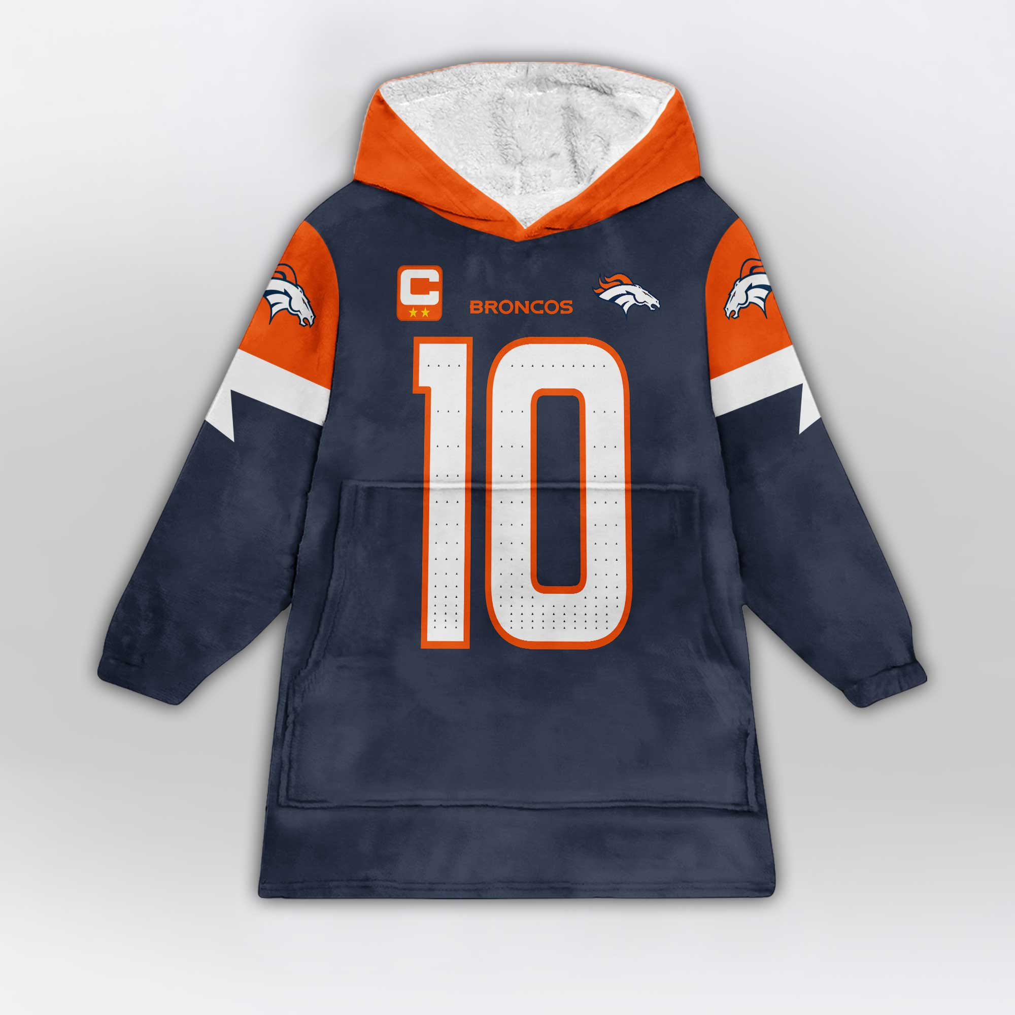 Adult B.N 10 Captain Denver Football Unisex Blanket Hoodie