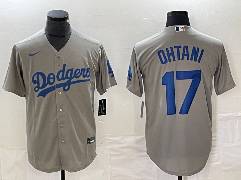 Men's Los Angeles Dodgers #17  Grey Shohei Ohtani Jersey