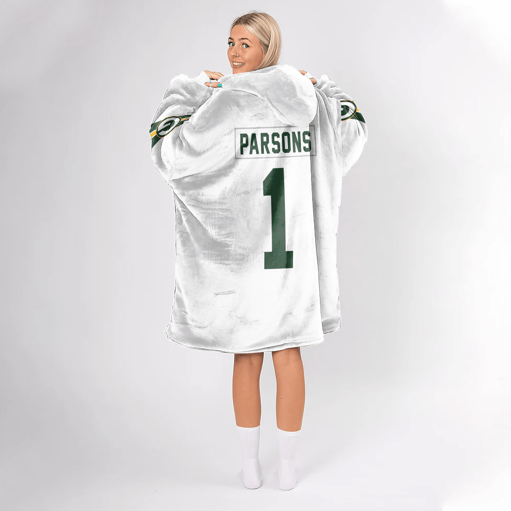 Adult M.P 1 Green Bay Football Unisex Blanket Hoodie