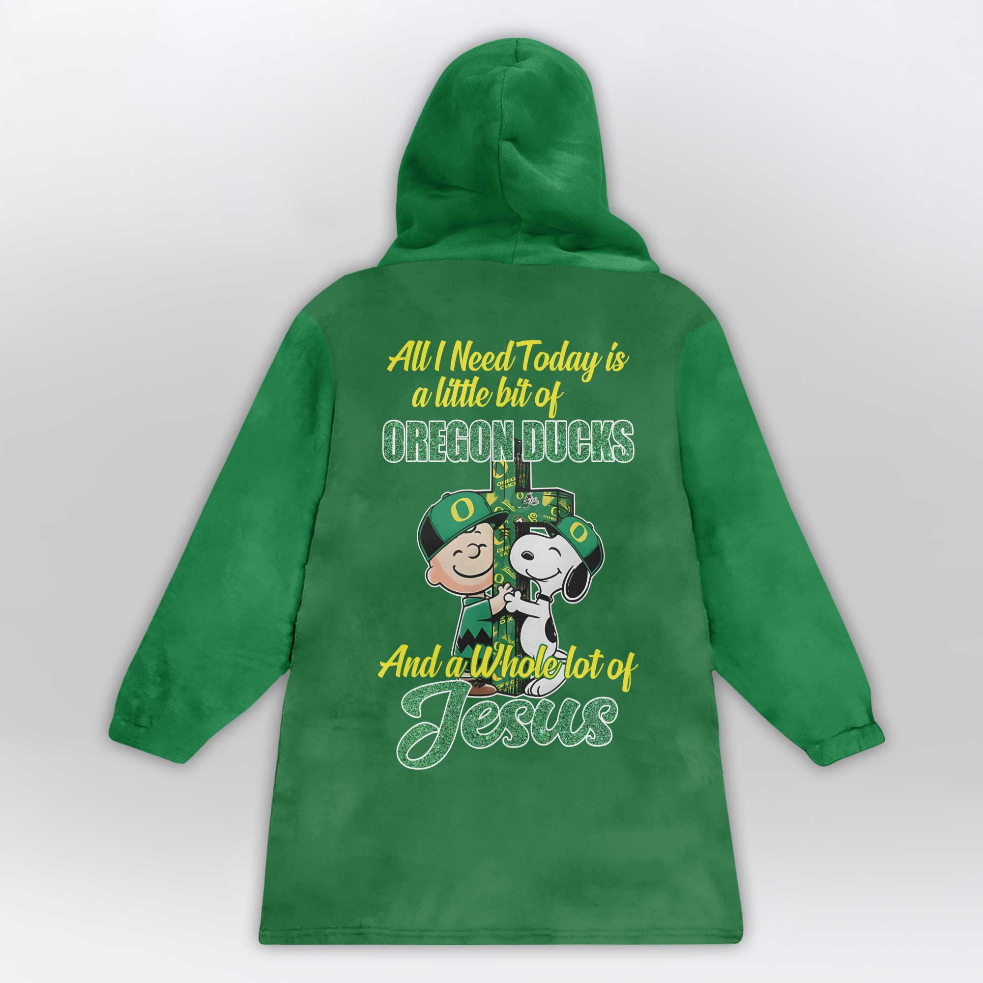 Adult Oregon Football Unisex Blanket Hoodie