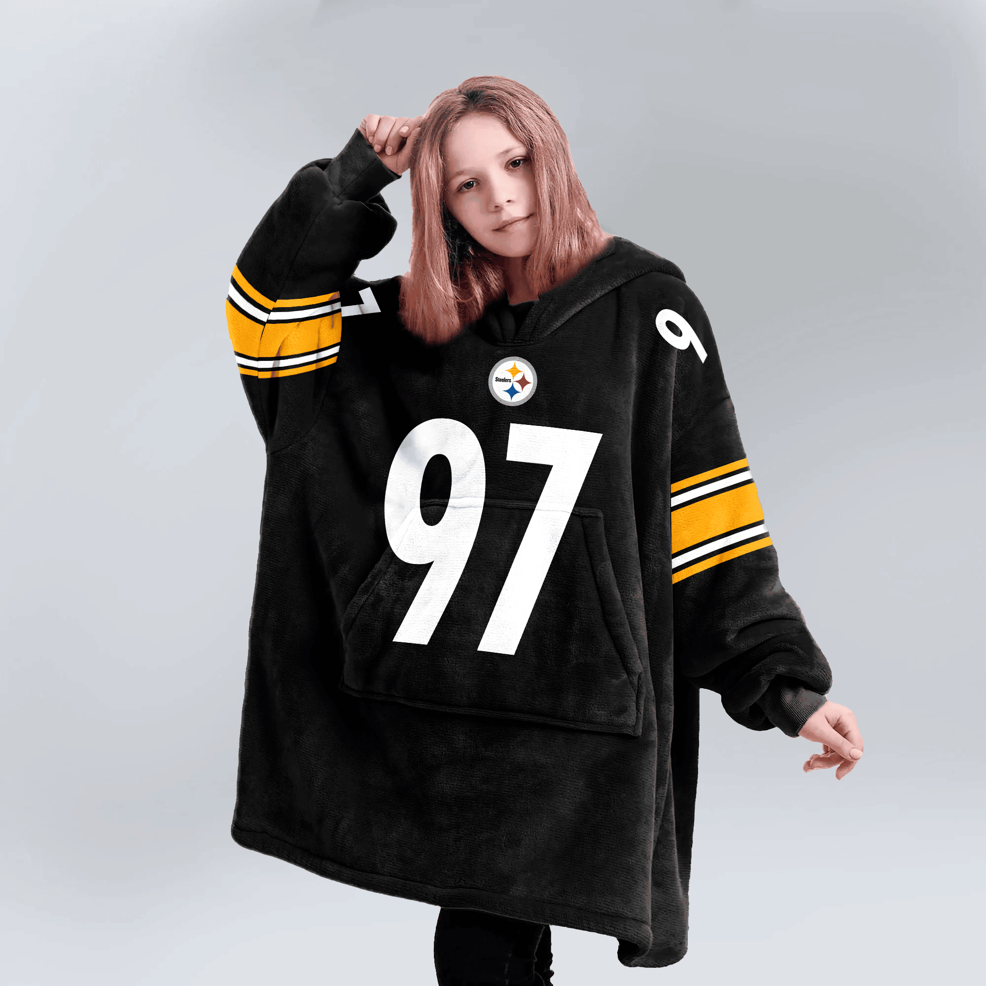 Kid 97 Pittsburgh Football Unisex Blanket Hoodie
